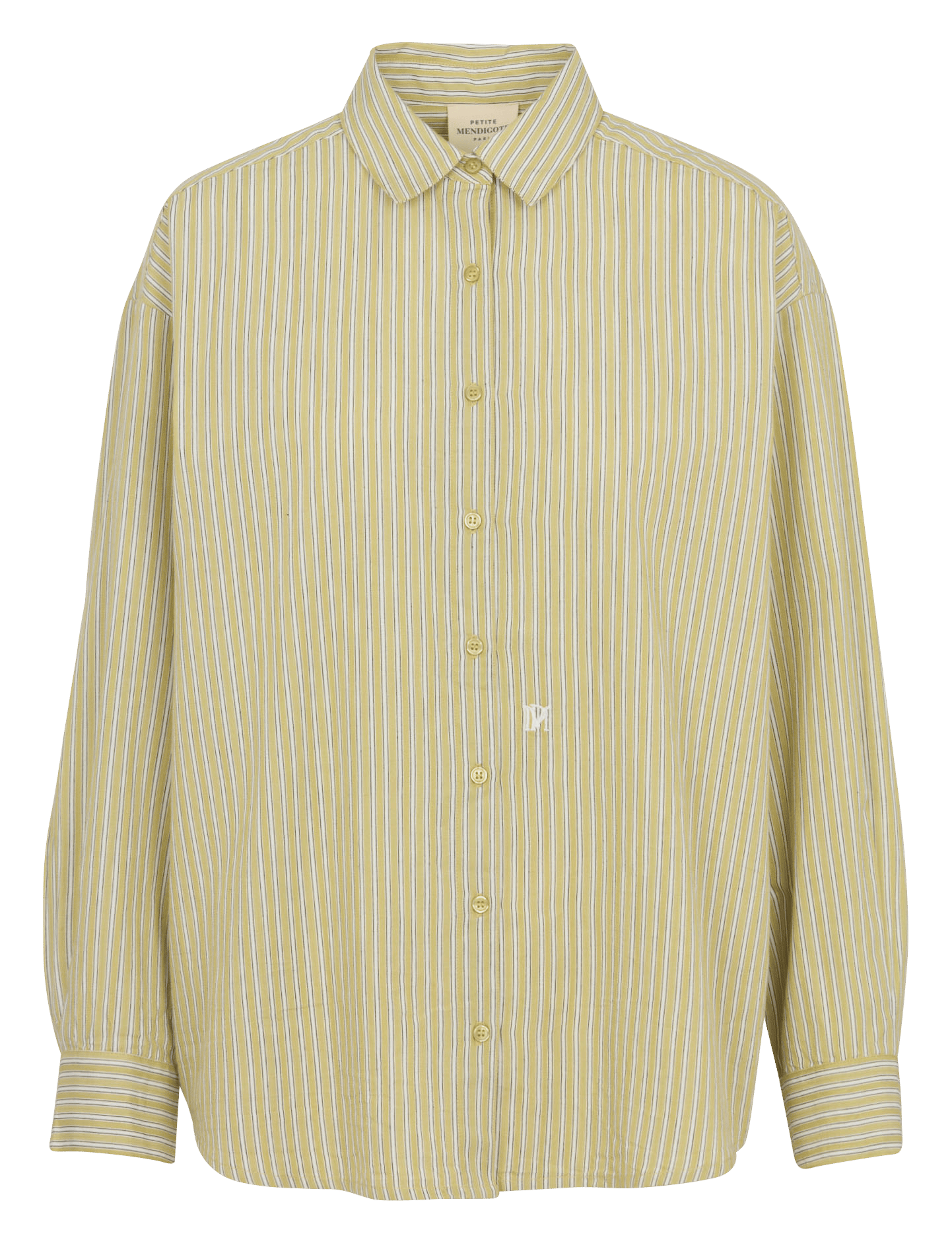 Chemise ample col classique rayée en coton PETITE MENDIGOTE Vert