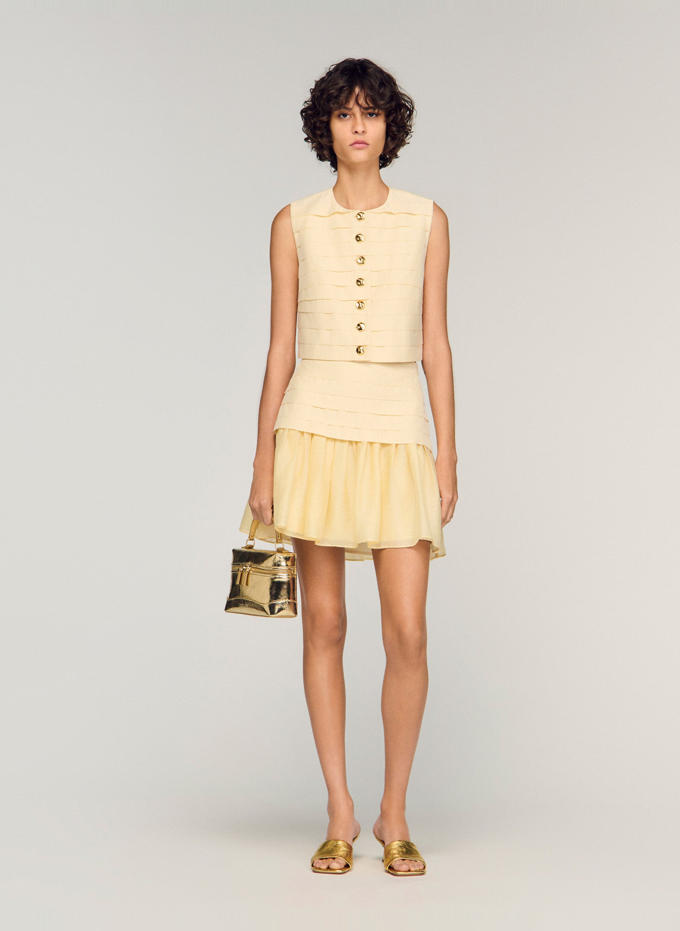 Flared skirt SANDRO Beige