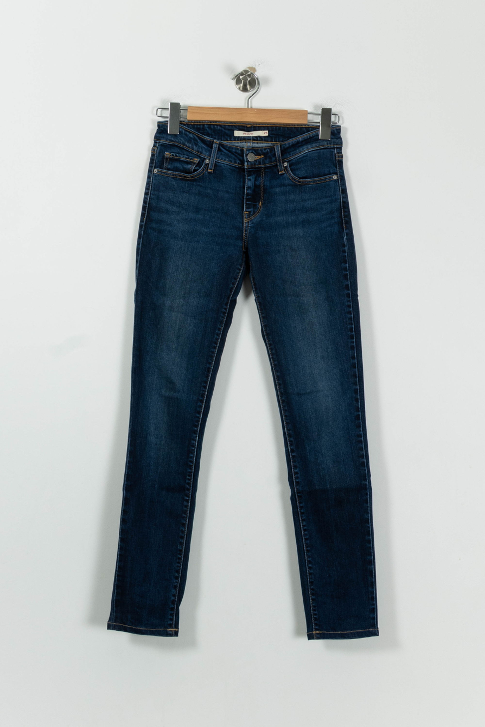 Cropped slim jeans with studs LEVI'S - Seconde main Blue