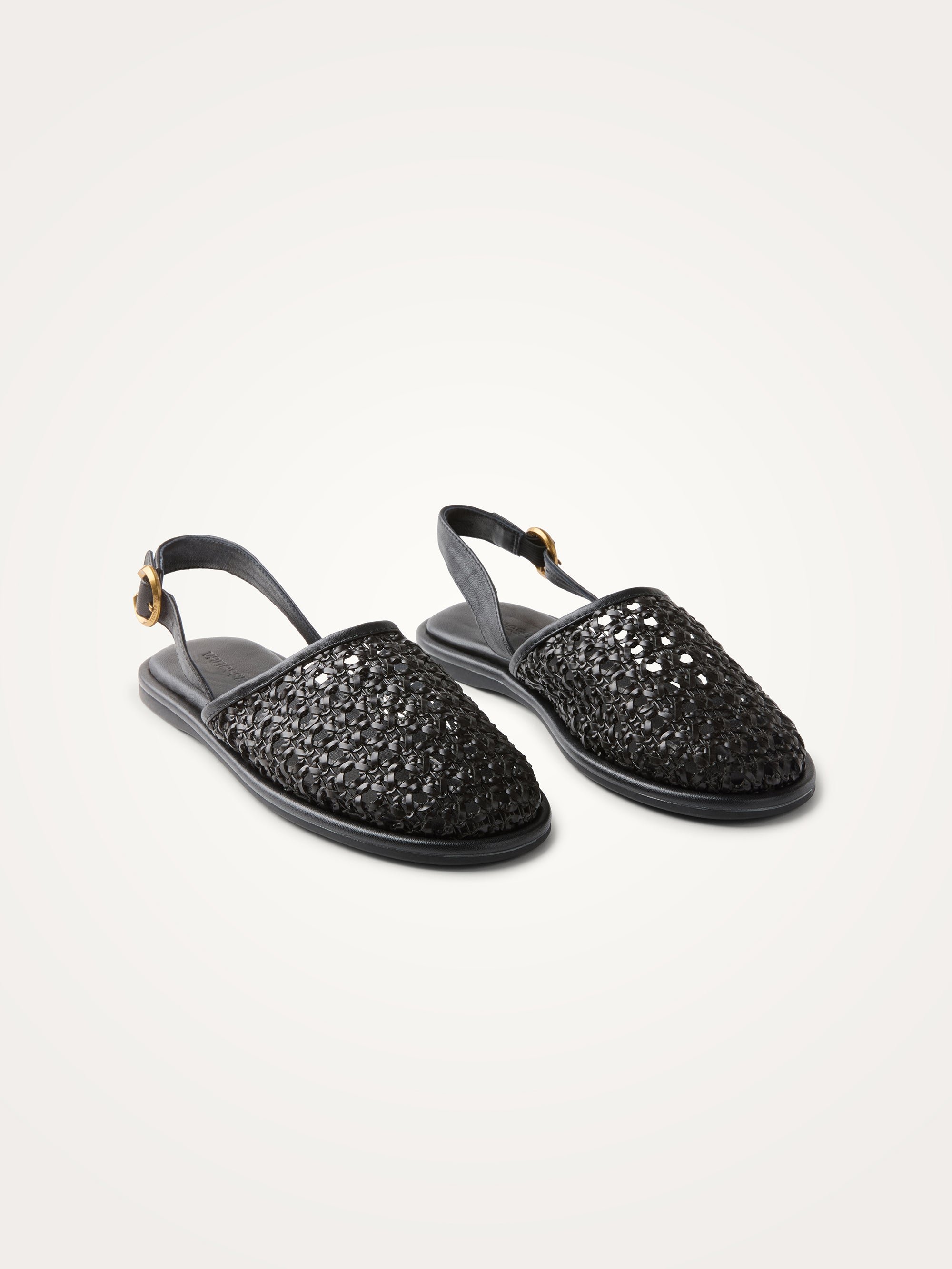 Woven slingback sandals with strap VANESSA WU Black