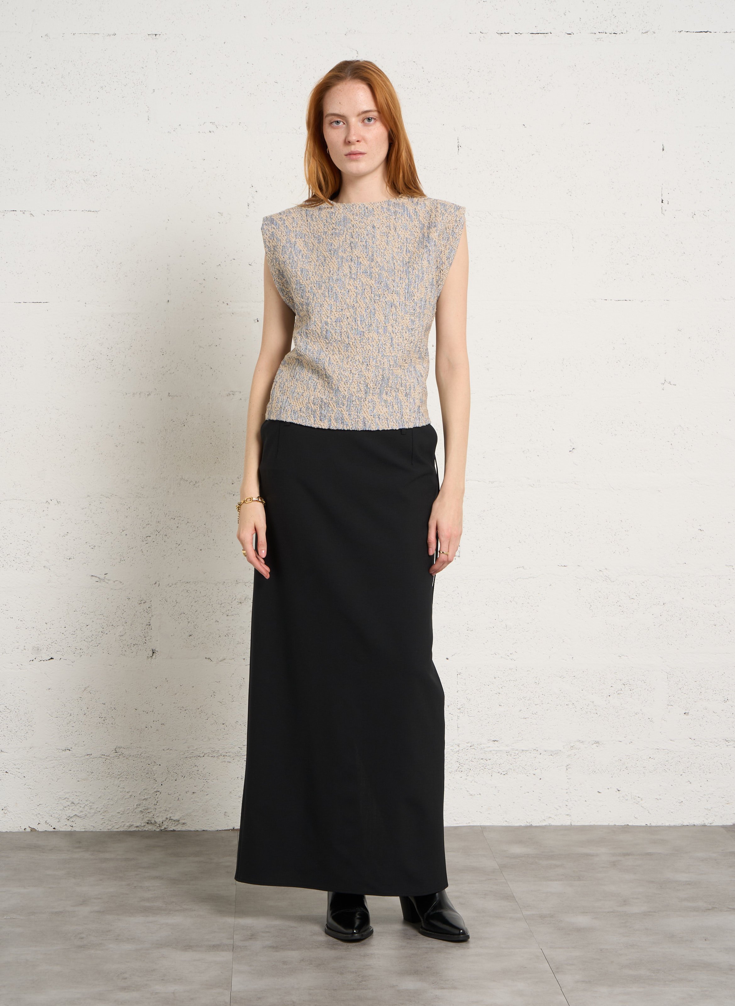 Crop top met ronde hals IRO Beige