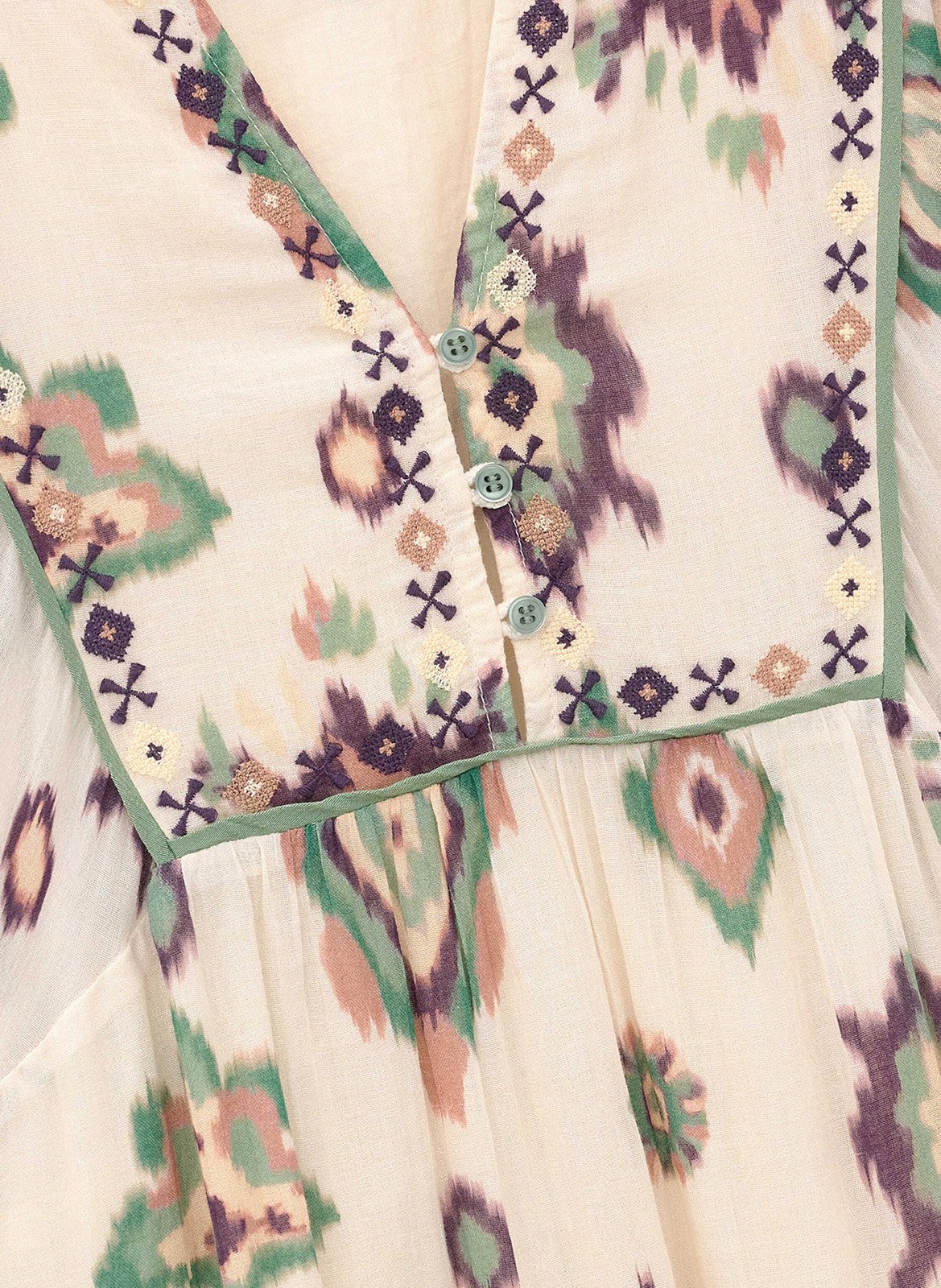 Halflange jurk met print BA&SH Beige