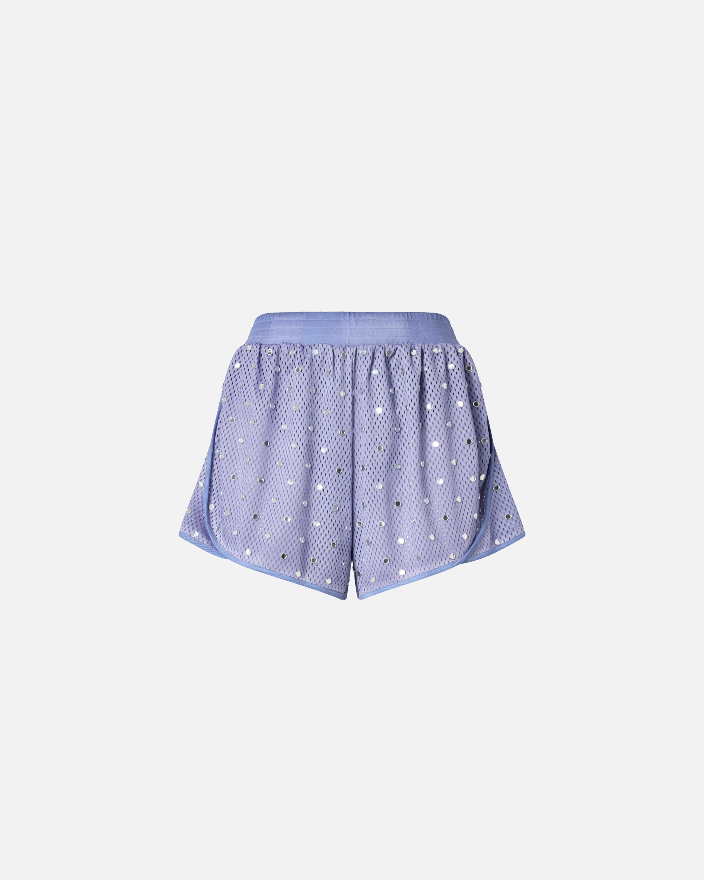 Short en maille filet à sequins miroirs PINKO Violet