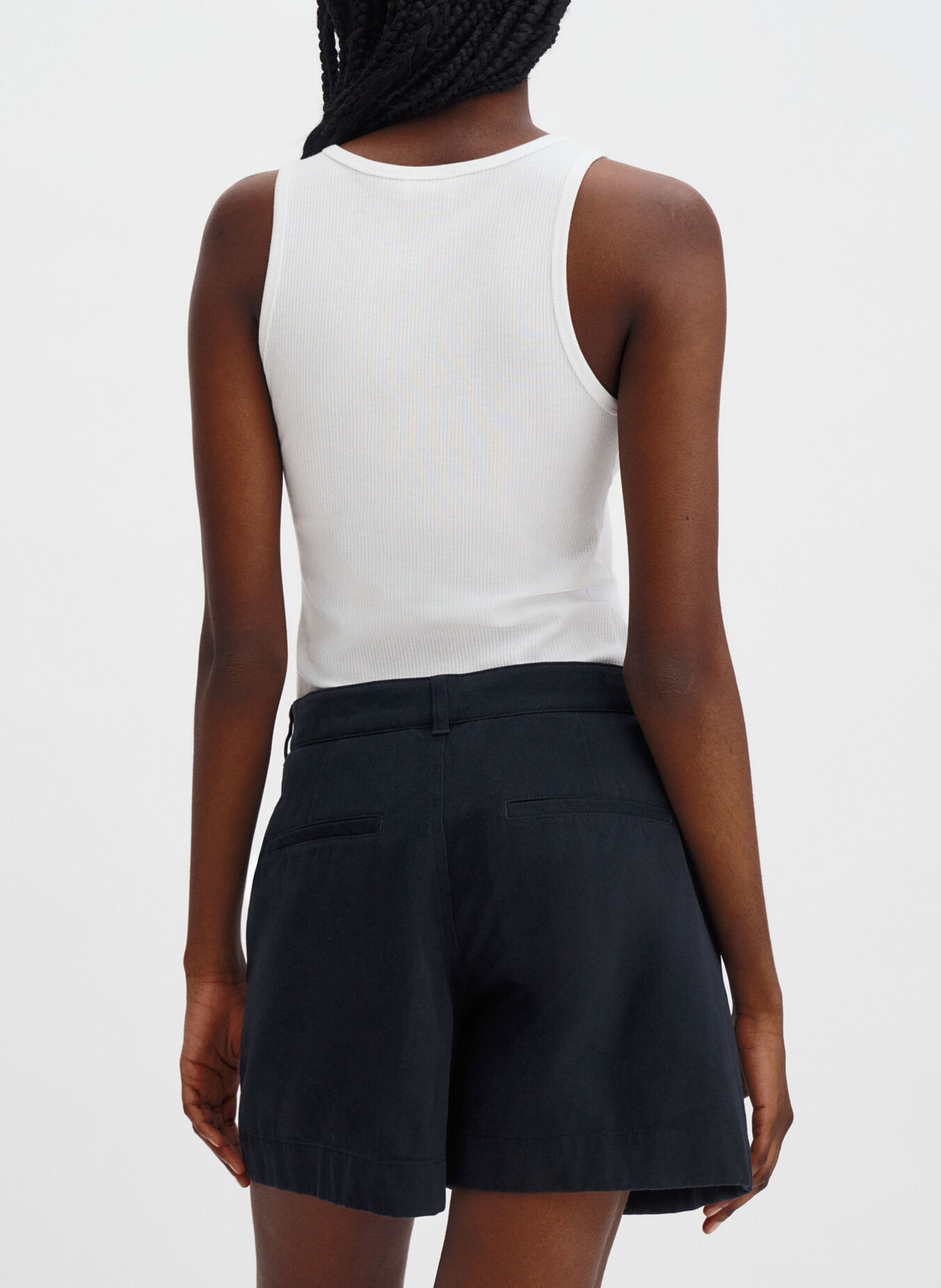 Short large chino uni FILIPPA K Noir