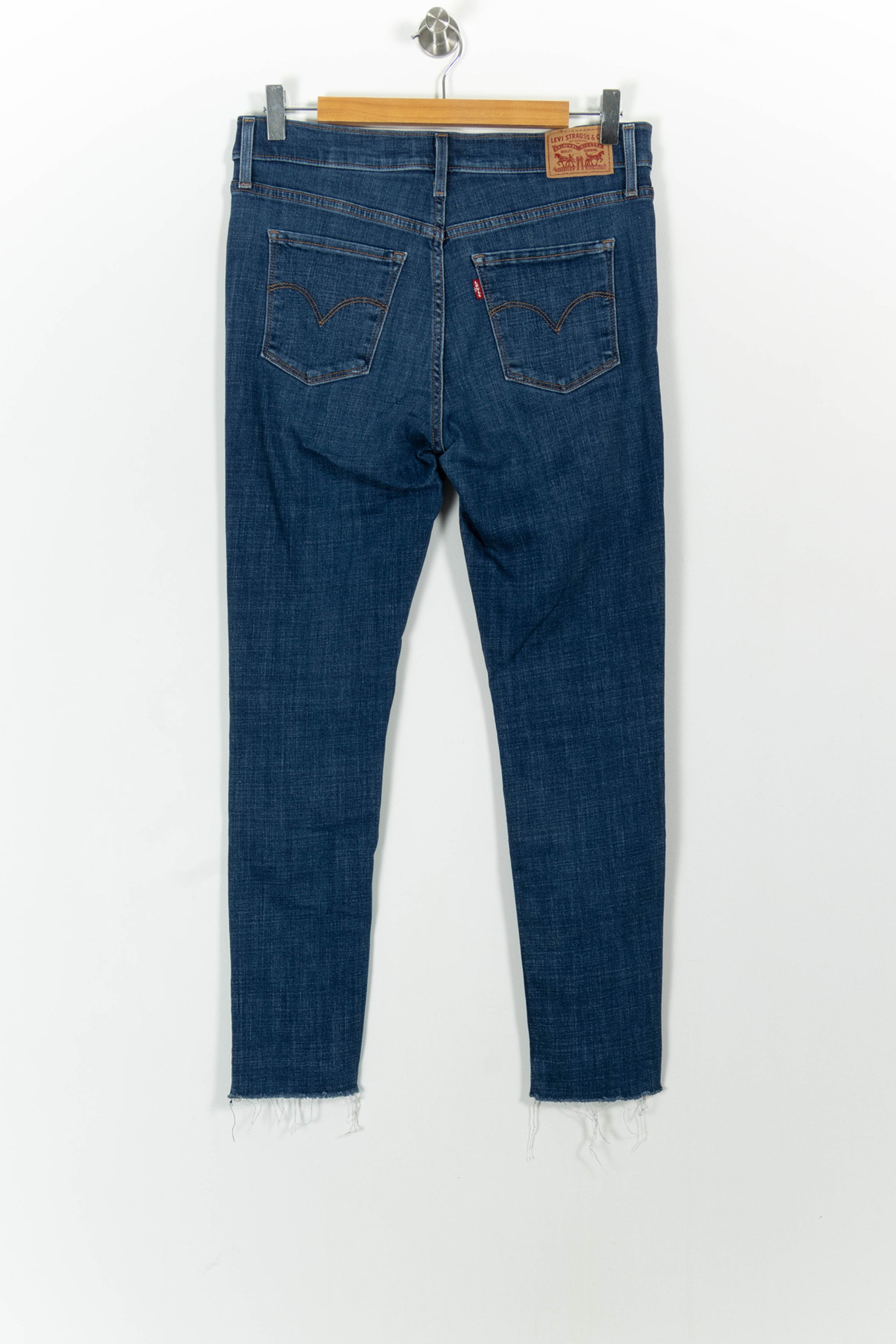 Cropped slim jeans with studs LEVI'S - Seconde main Blue