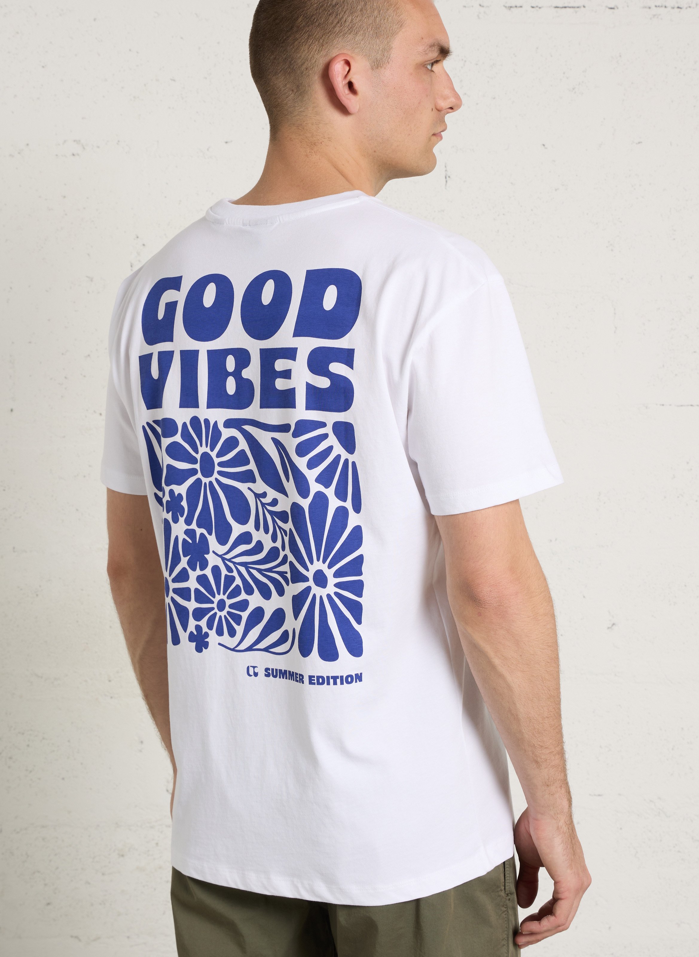 Tee-shirt col rond en coton LE TEMPS DES CERISES Blanc