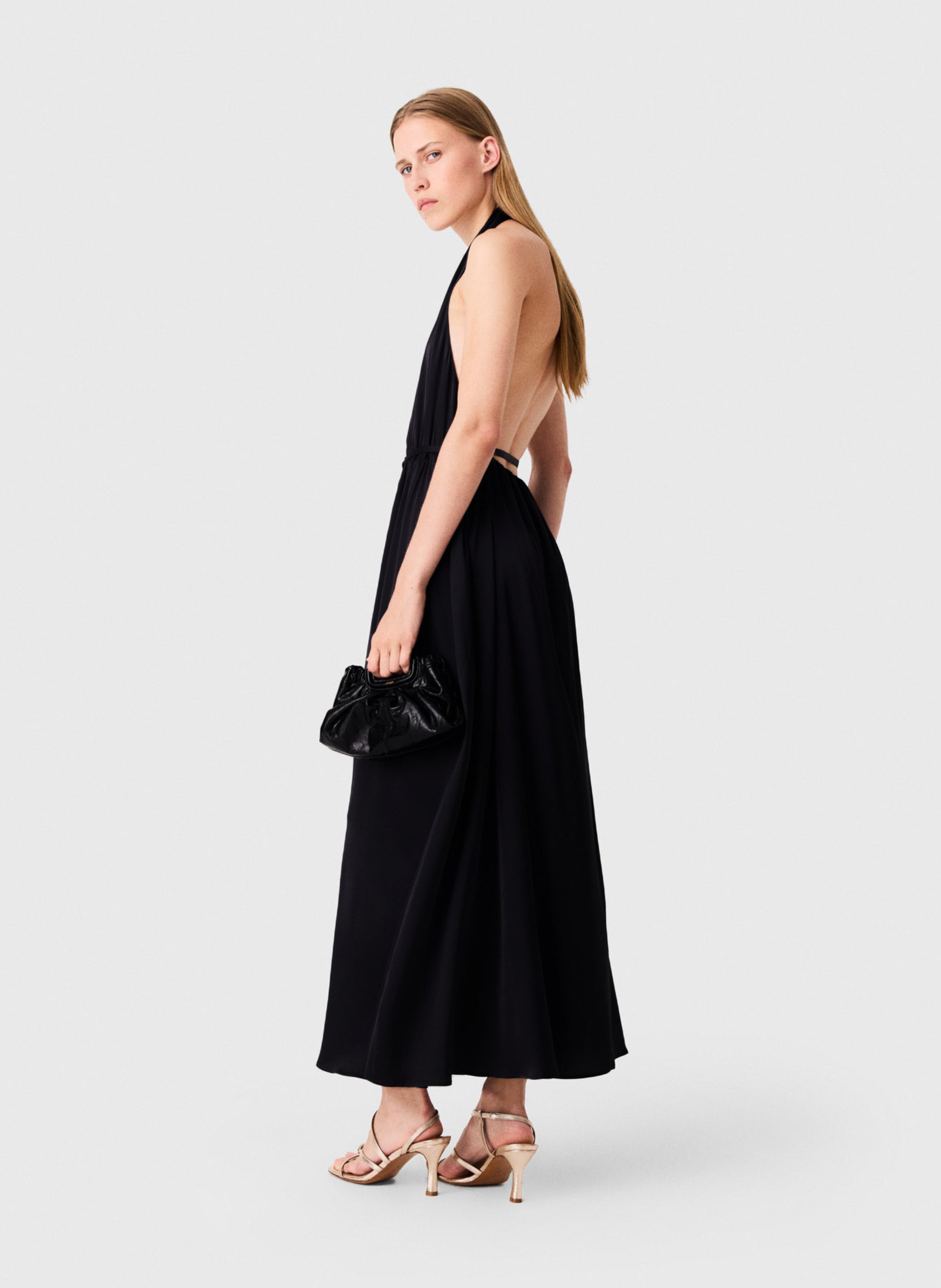 Long flared dress MAJE Blue
