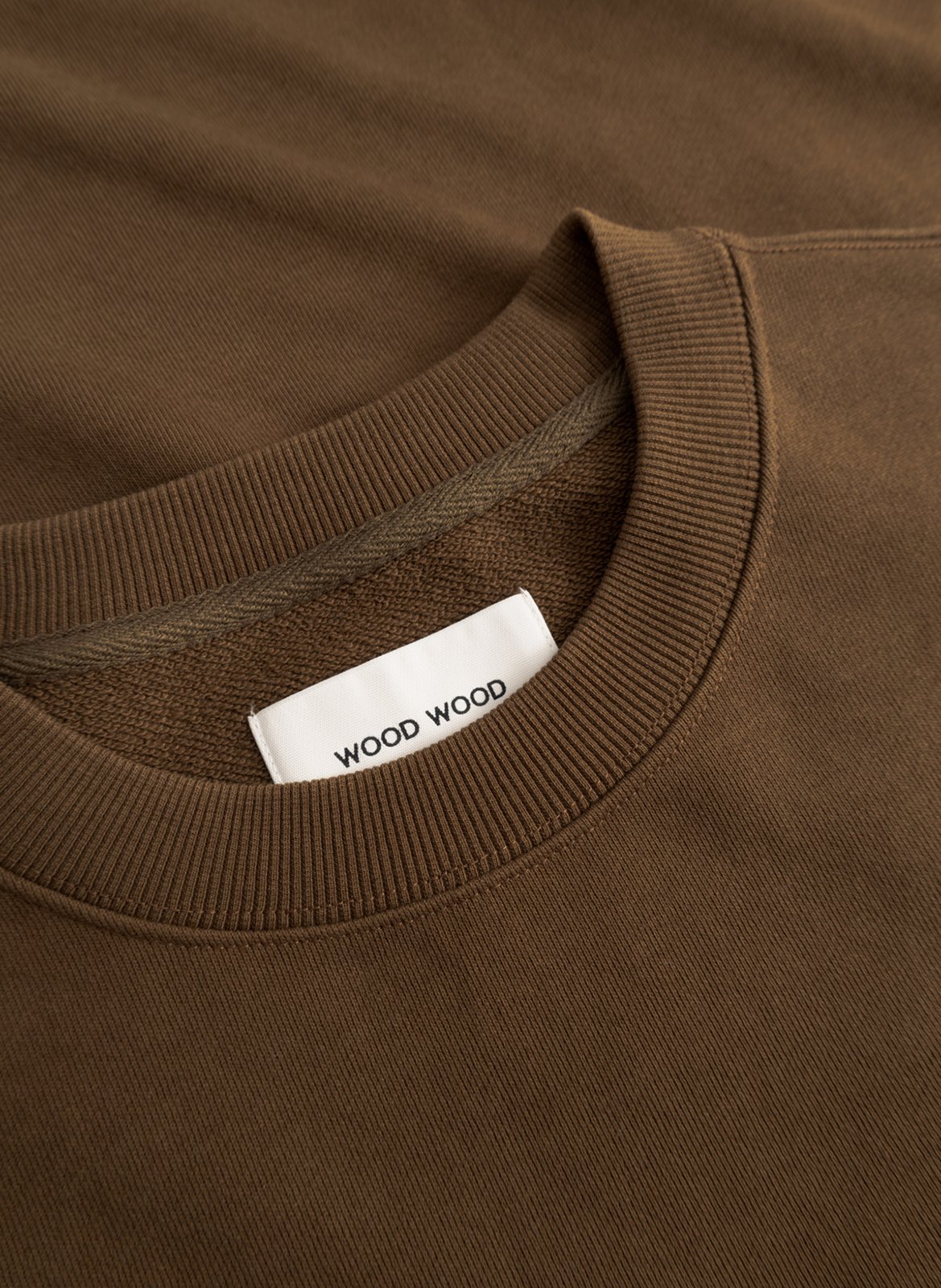 Baumwoll-Sweatshirt mit Rundhalsausschnitt WOOD WOOD Braun