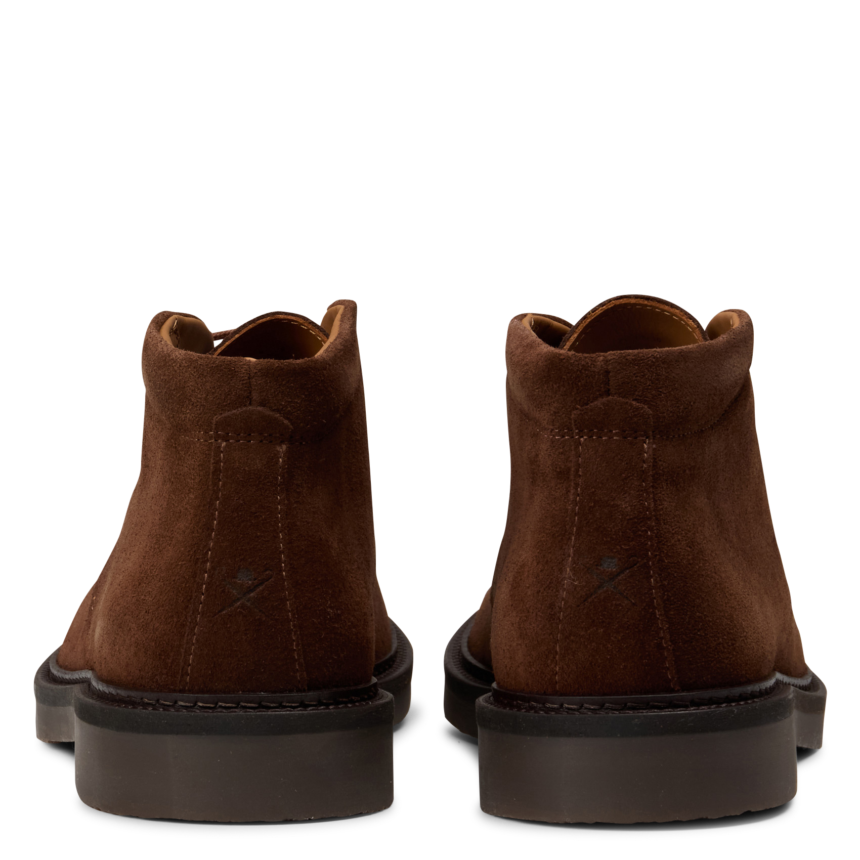 Boots à lacets en cuir velours HACKETT Marron
