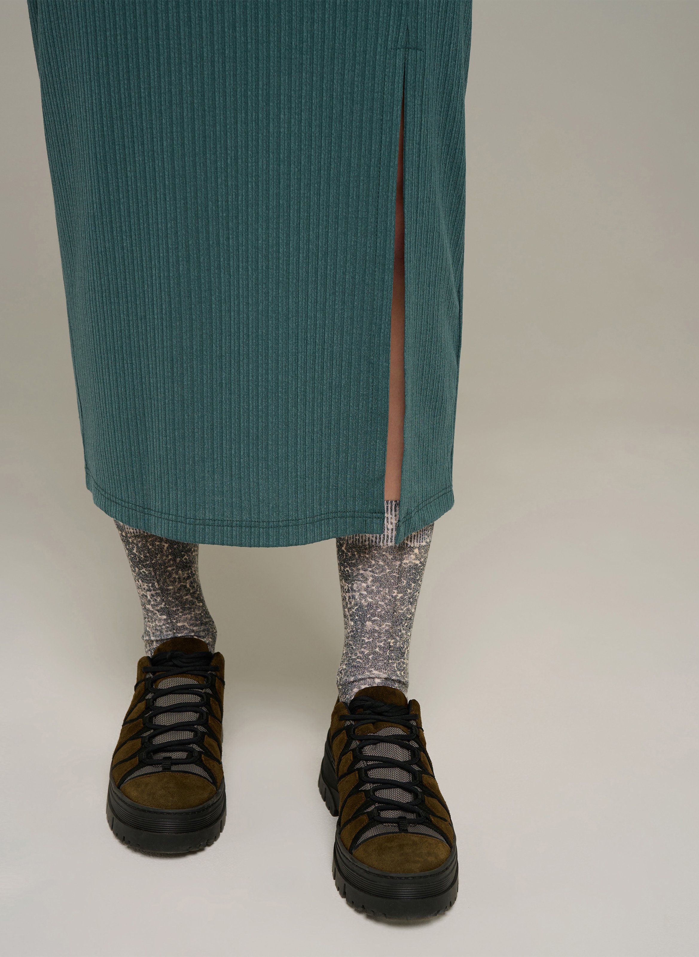Maxikleid mit Rundhalsausschnitt COTELAC ACOTE Grun