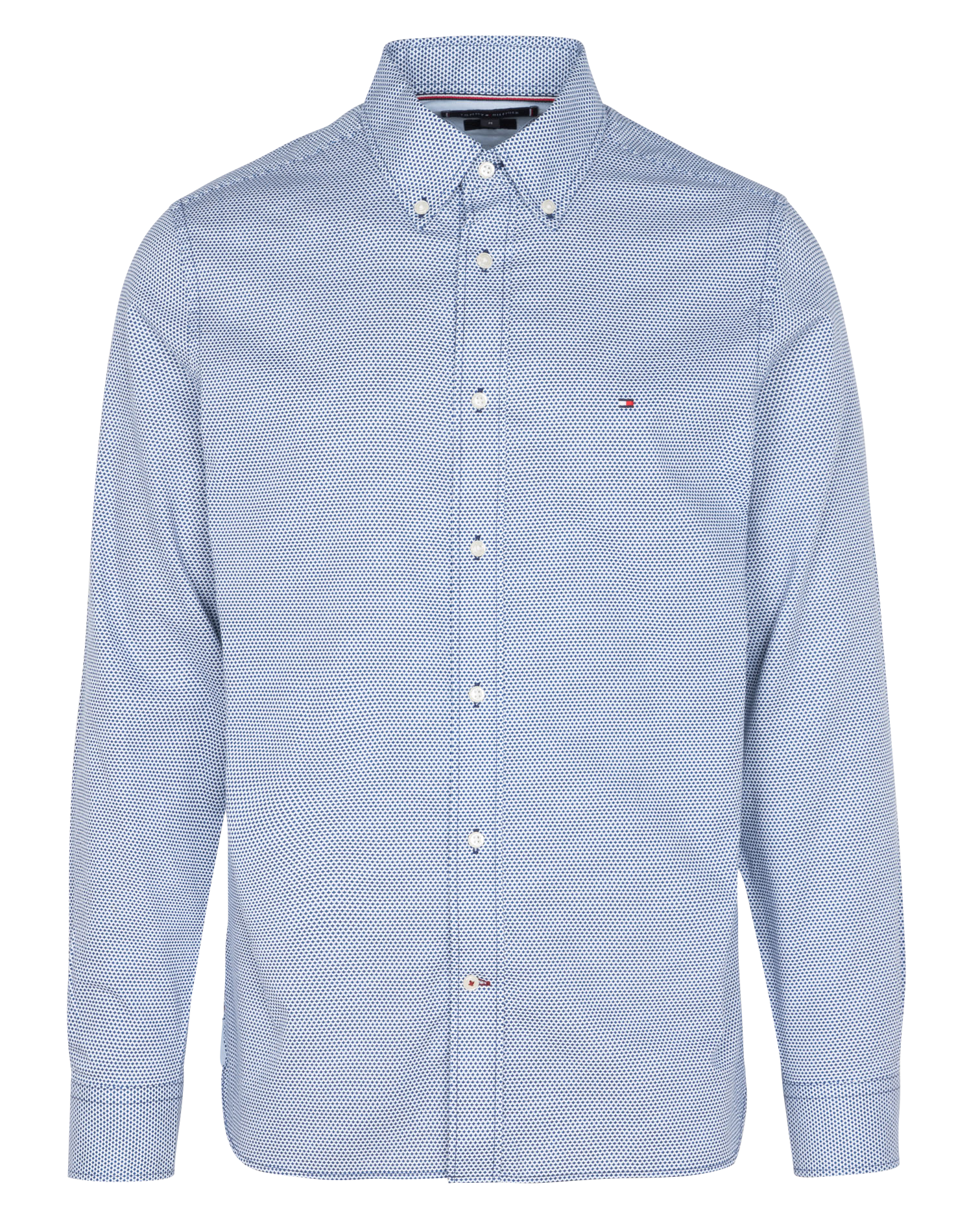 Regular-fit printed cotton shirt with button-down collar BlueTOMMY HILFIGER