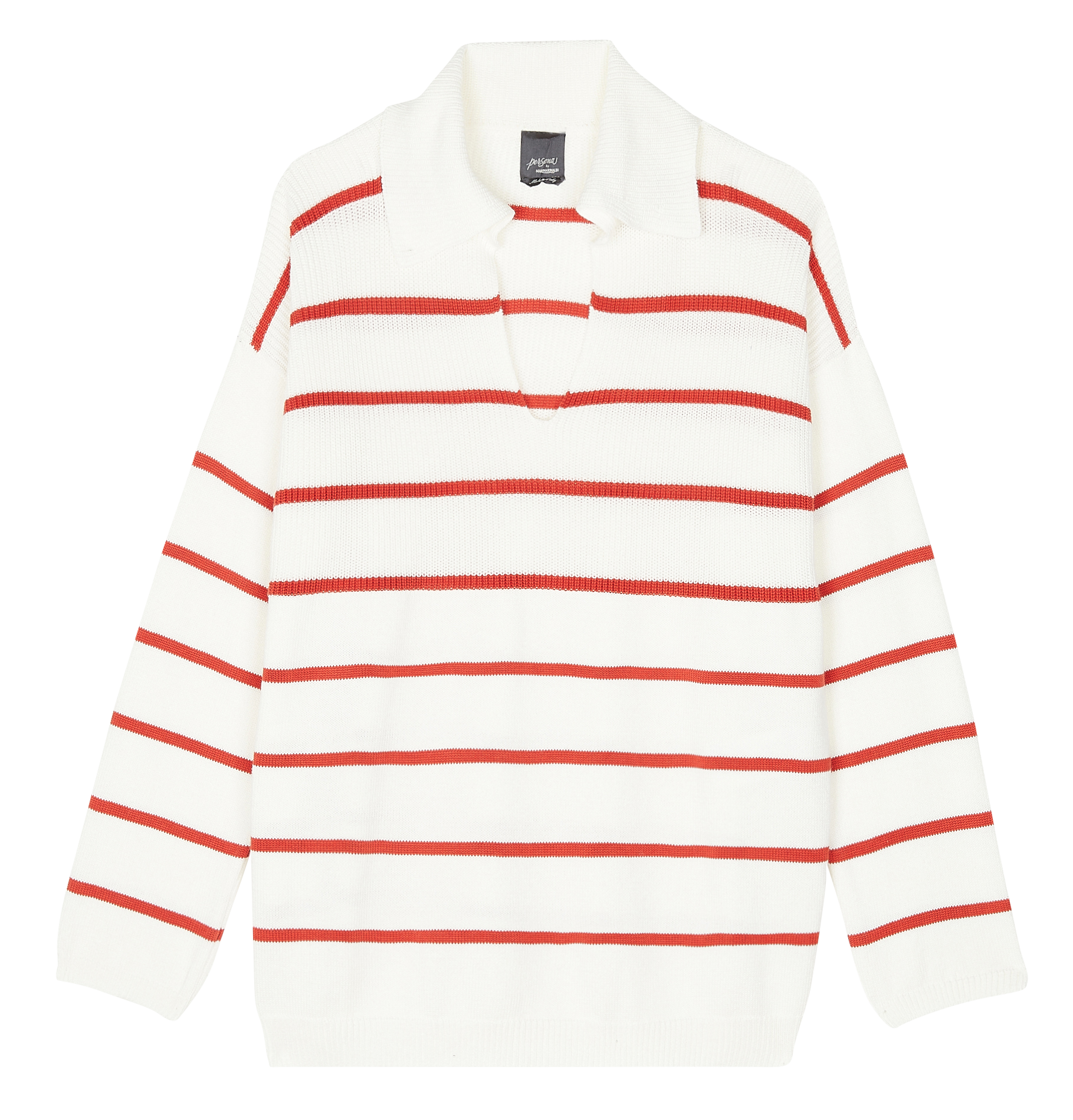 Matrosenpullover aus Baumwolle mit Henley-Ausschnitt PERSONA by Marina Rinaldi