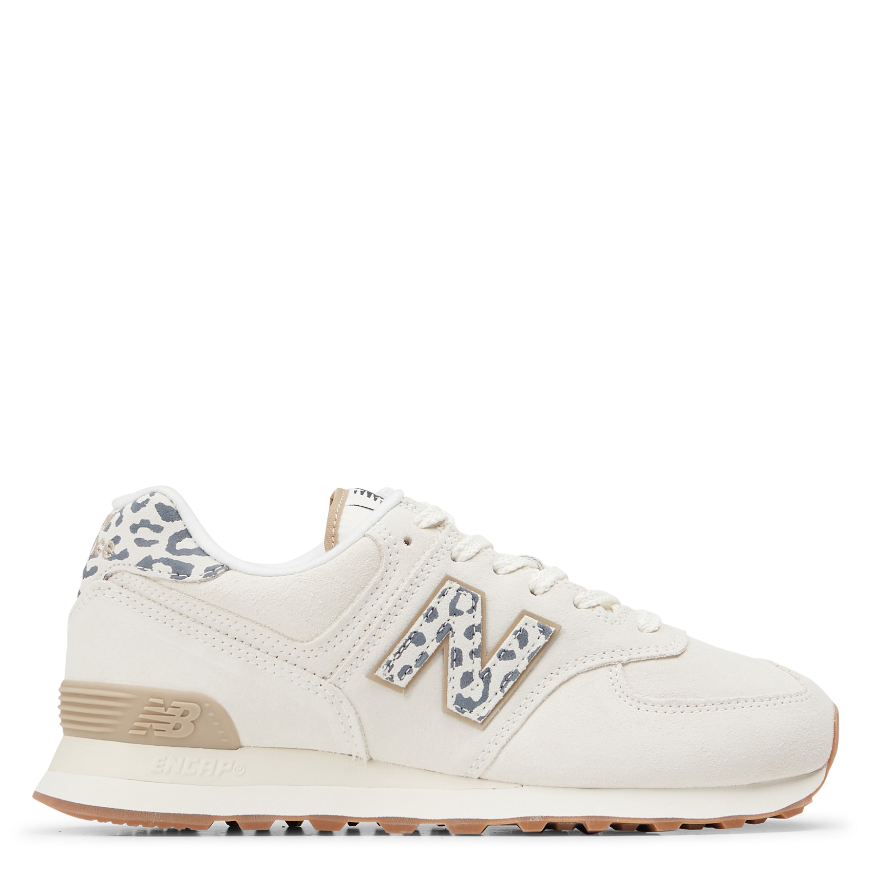 Low-top mixed leather sneakers NEW BALANCE White