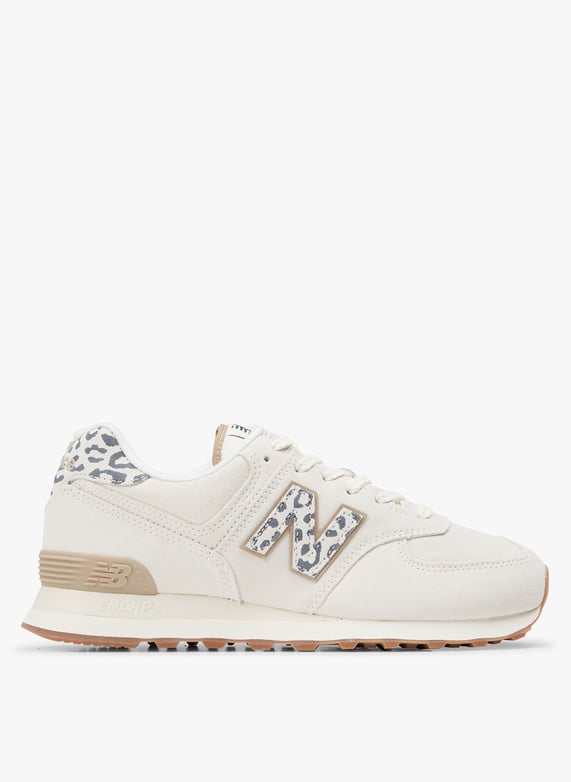 Low-top mixed leather sneakers Sea salt New Balance Women