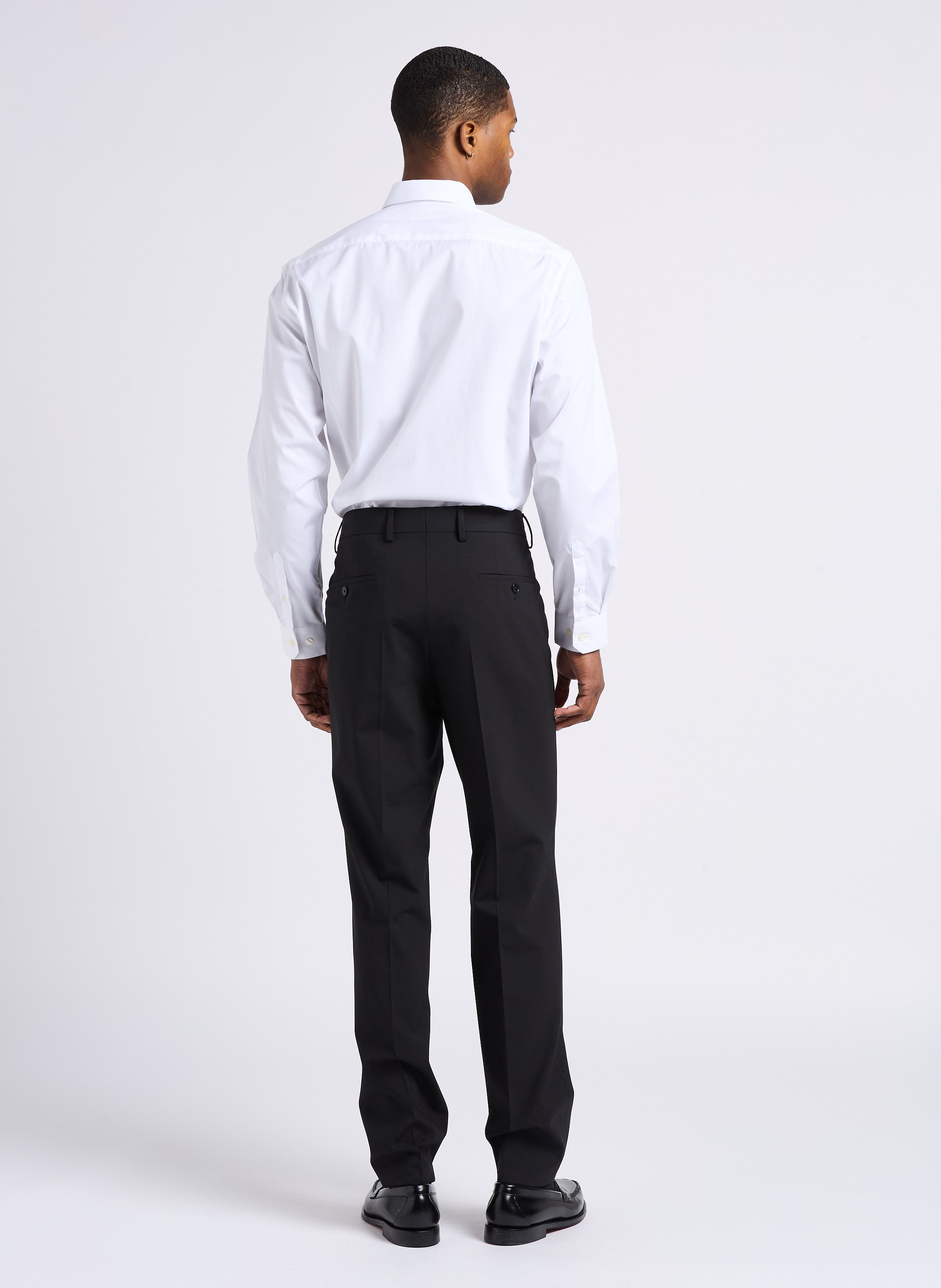 Straight cotton shirt with classic collar AU PRINTEMPS PARIS White