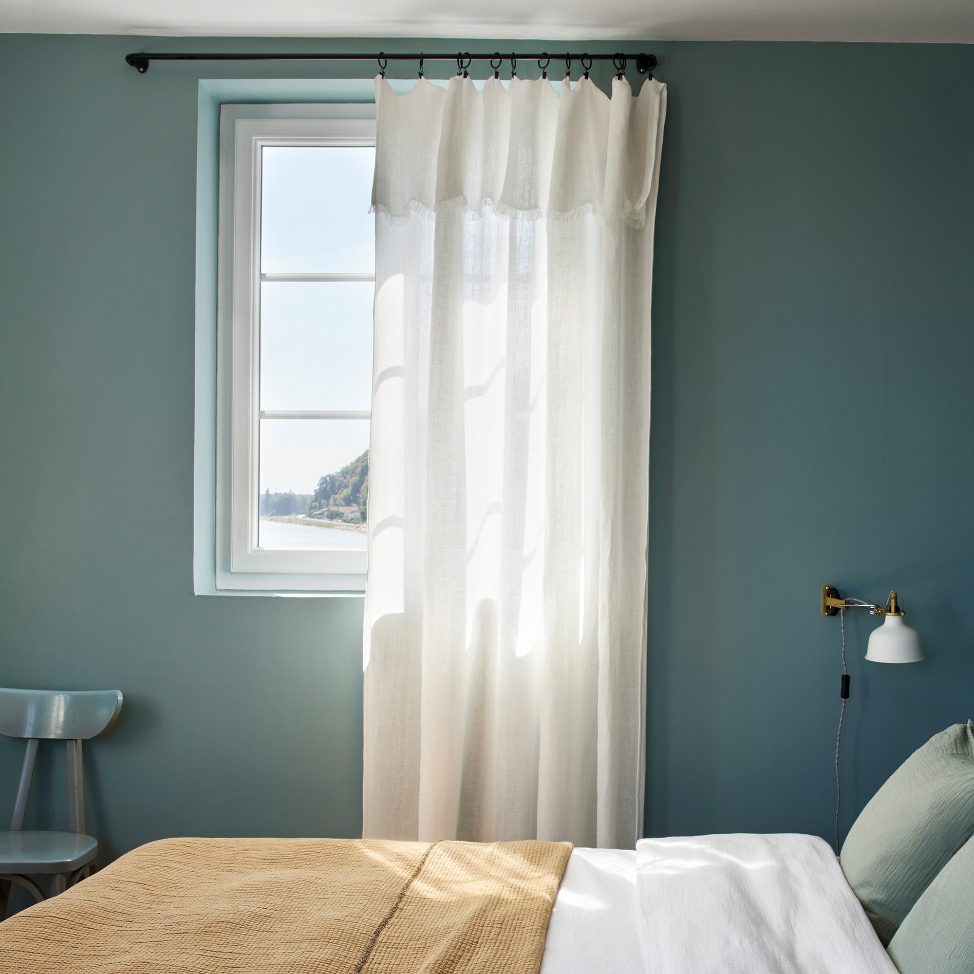 Net curtain panel MADURA White