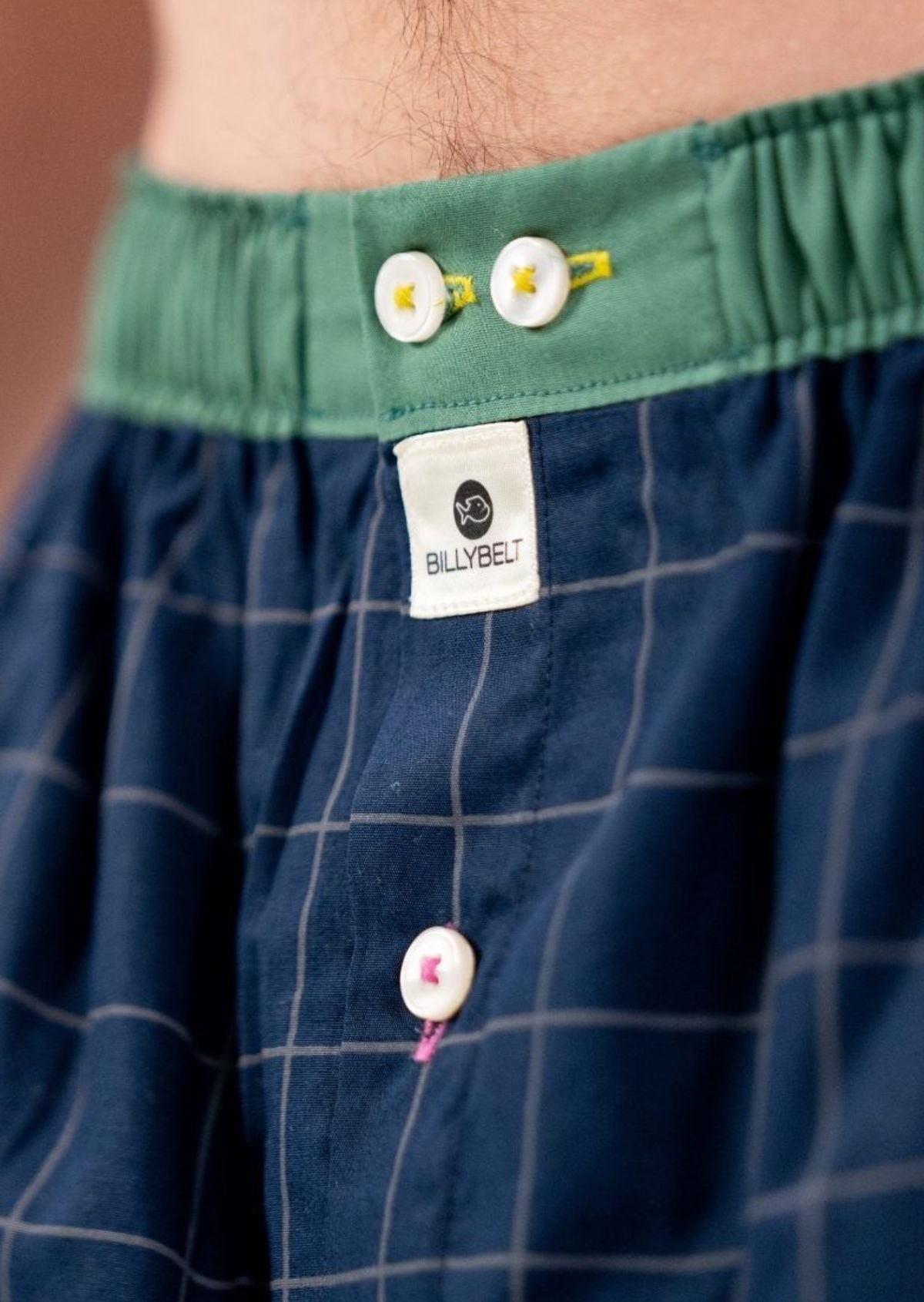 Organic cotton boxer shorts BILLYBELT Blue