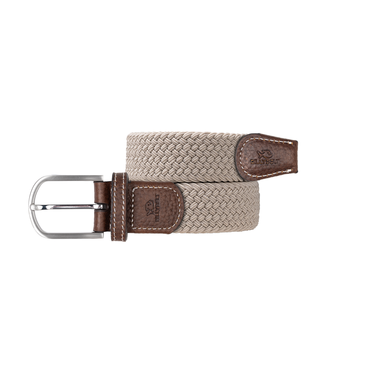Solid Elastic Braided Belt BILLYBELT Beige