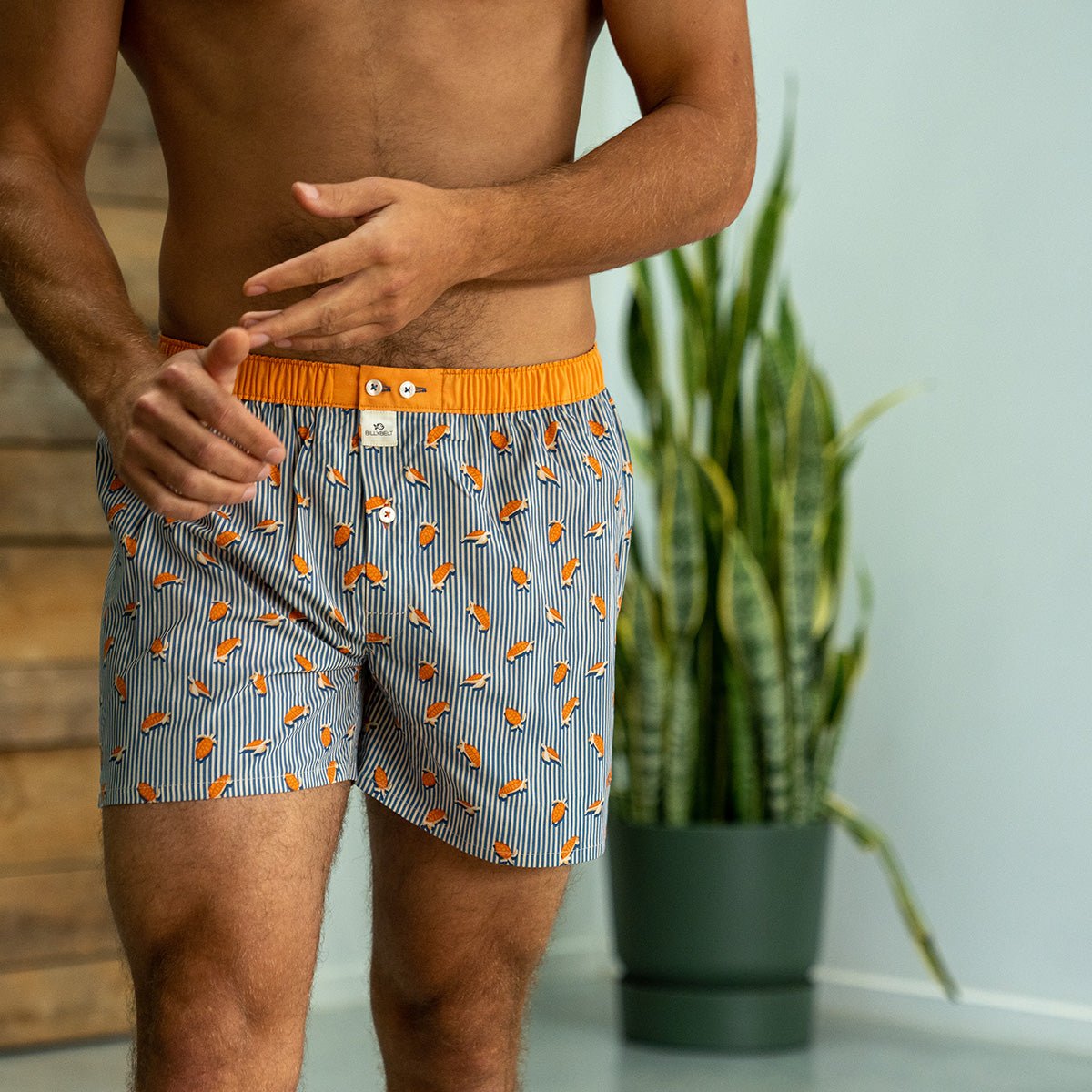 Organic cotton boxer shorts BILLYBELT Blue