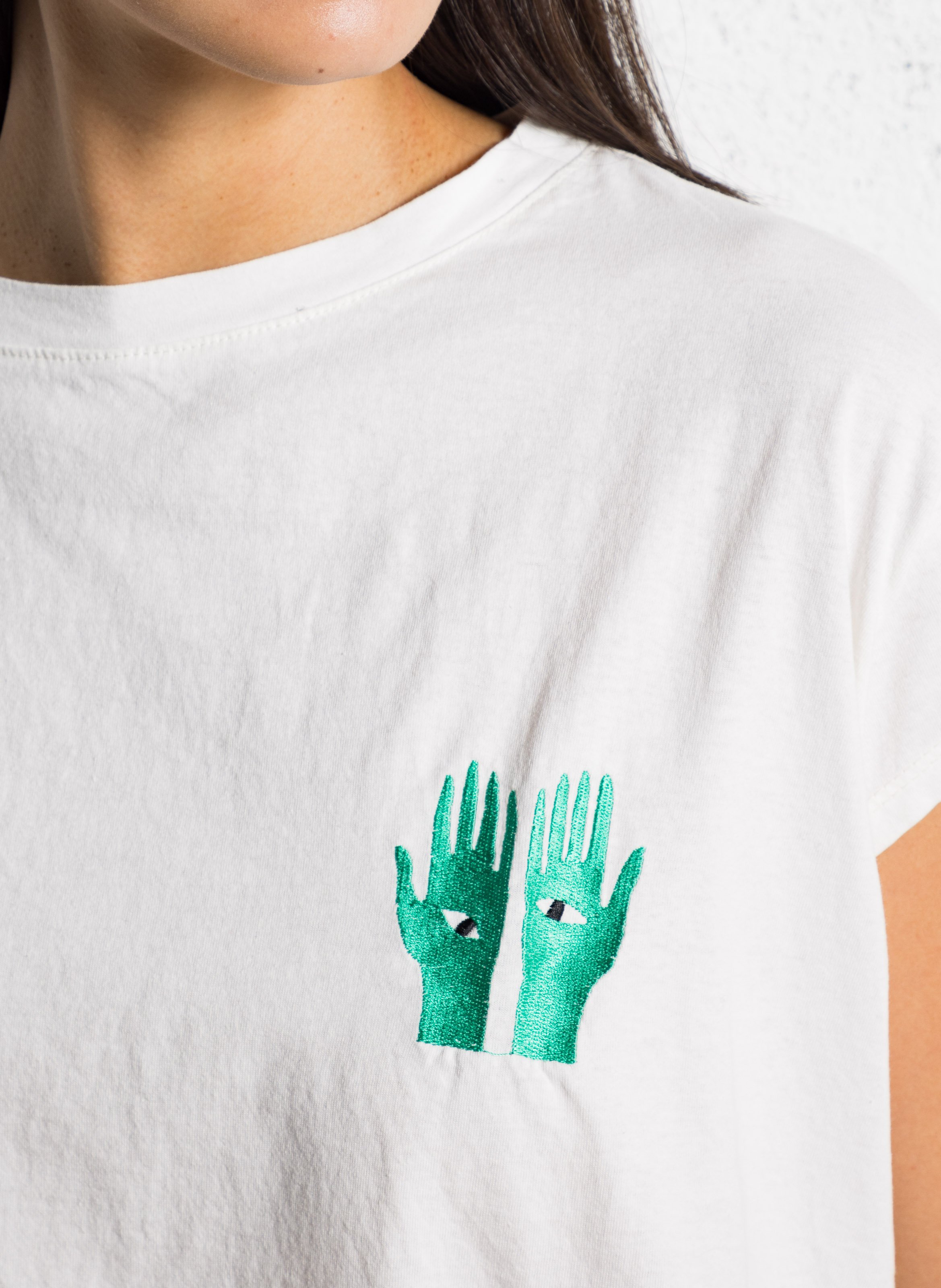 Camiliday round-neck sleeveless cotton top TINSELS White