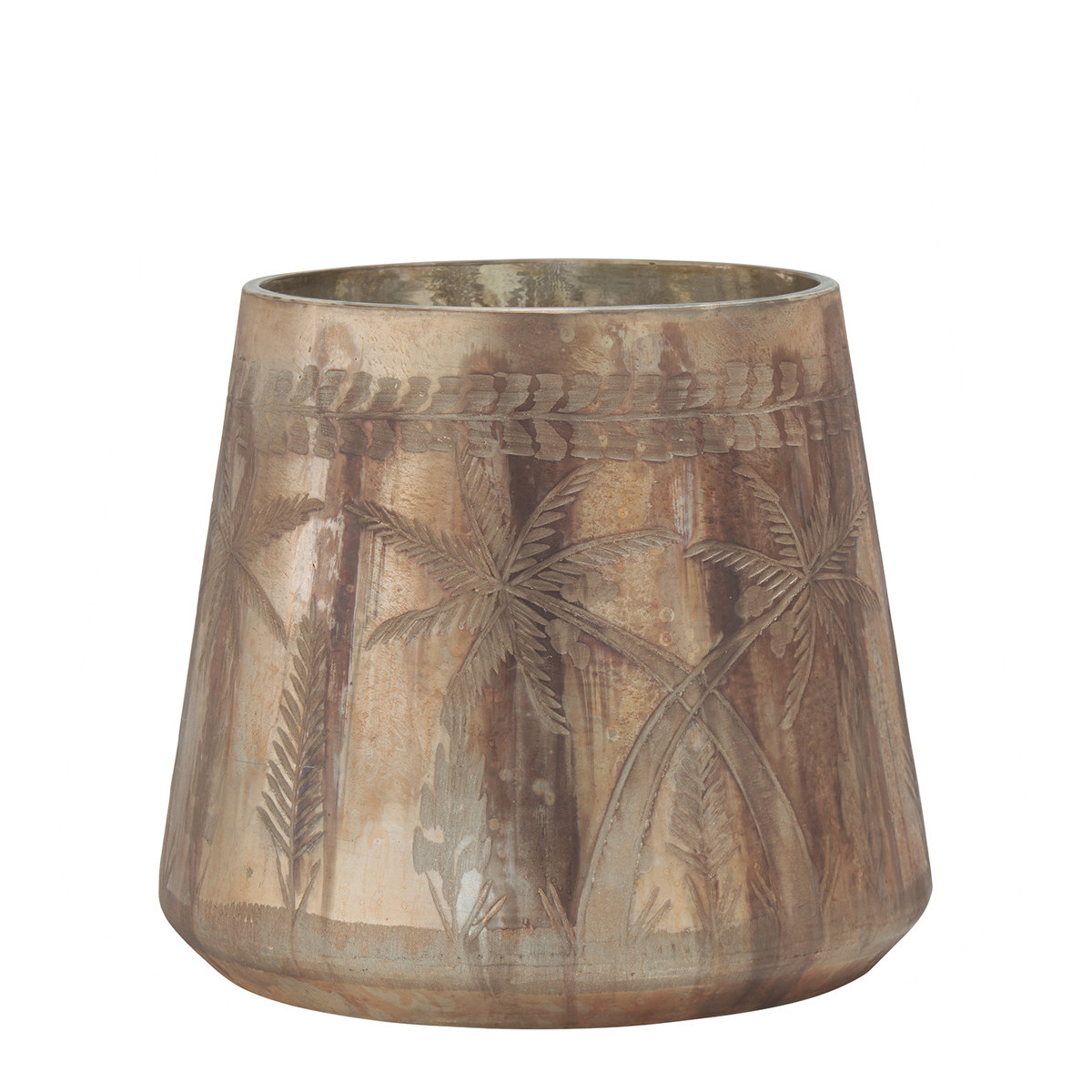 Round vase BLANC D'IVOIRE Golden