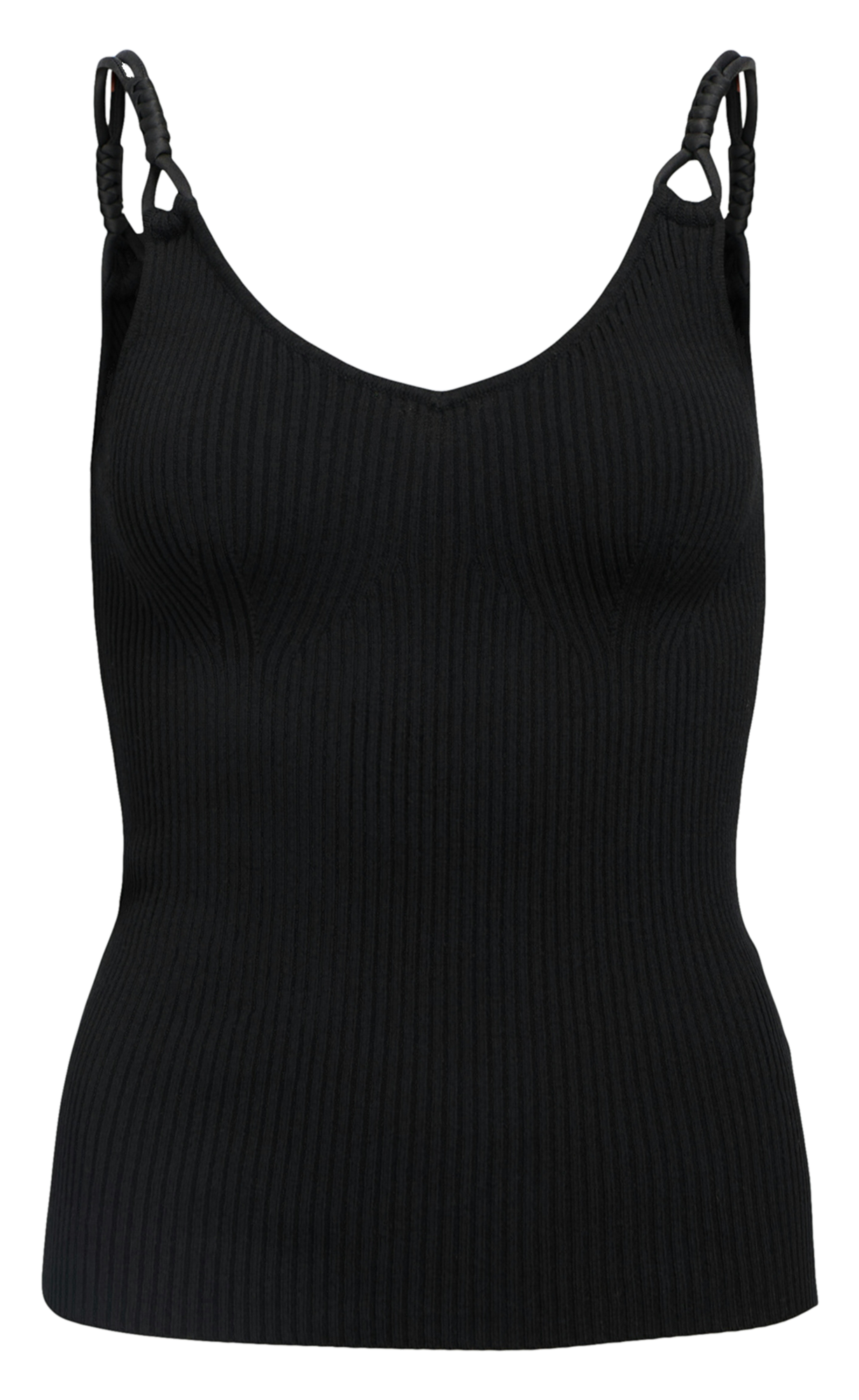 Sleeveless V-neck top OBJECT Black