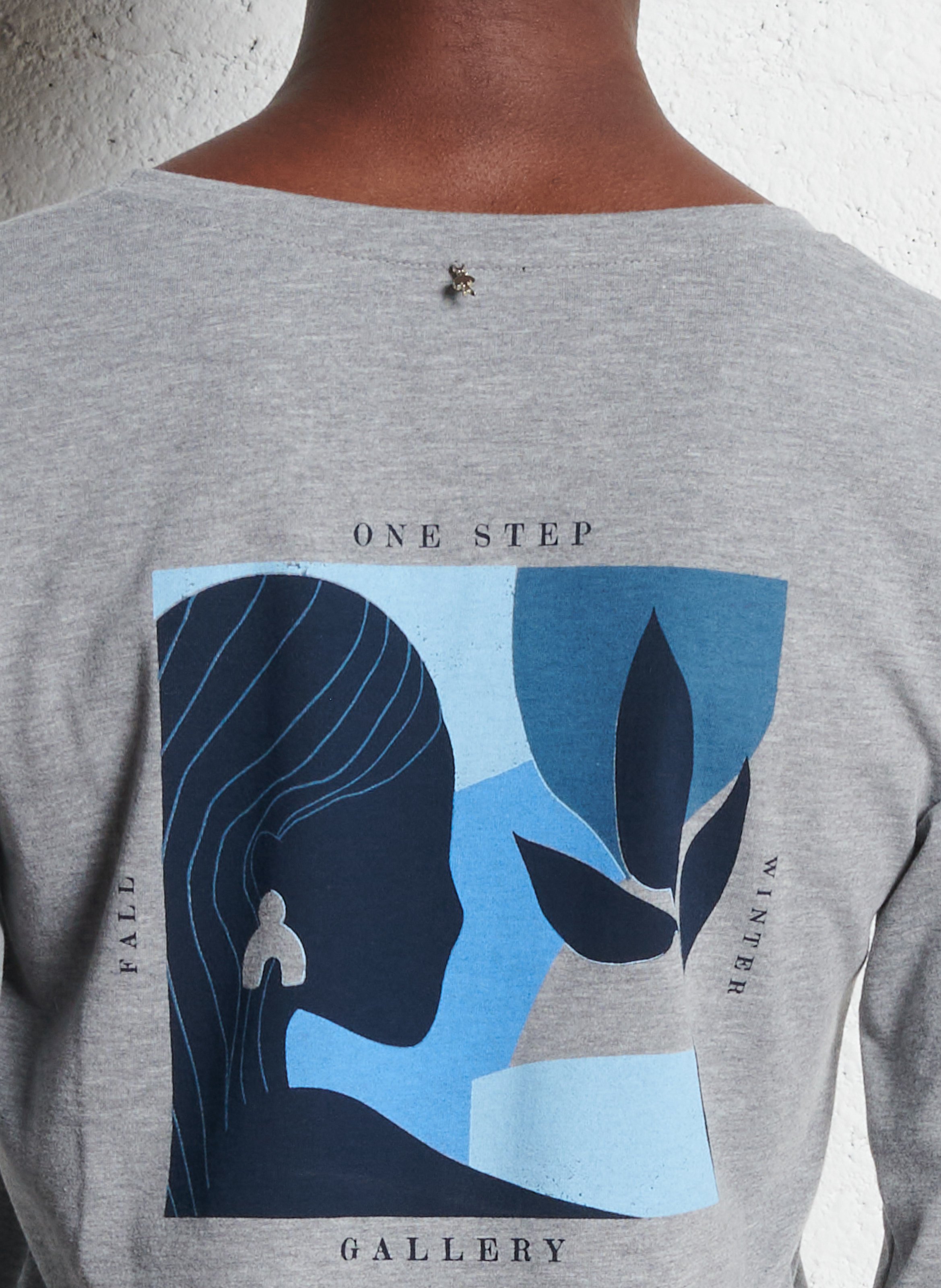 Gestreept T-shirt ONE STEP Grijs