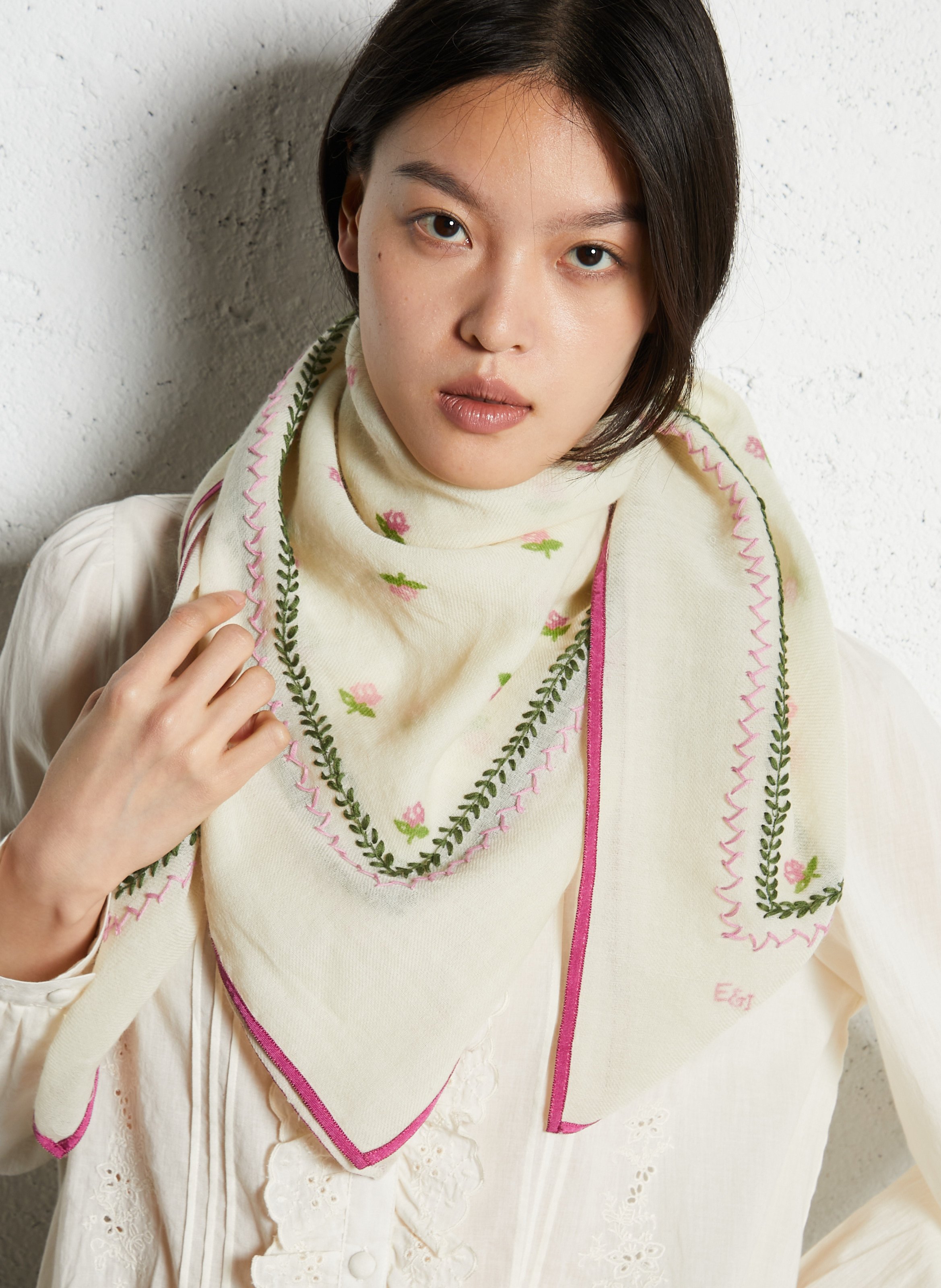 Tuch aus Wolle EMILE ET IDA Rosa