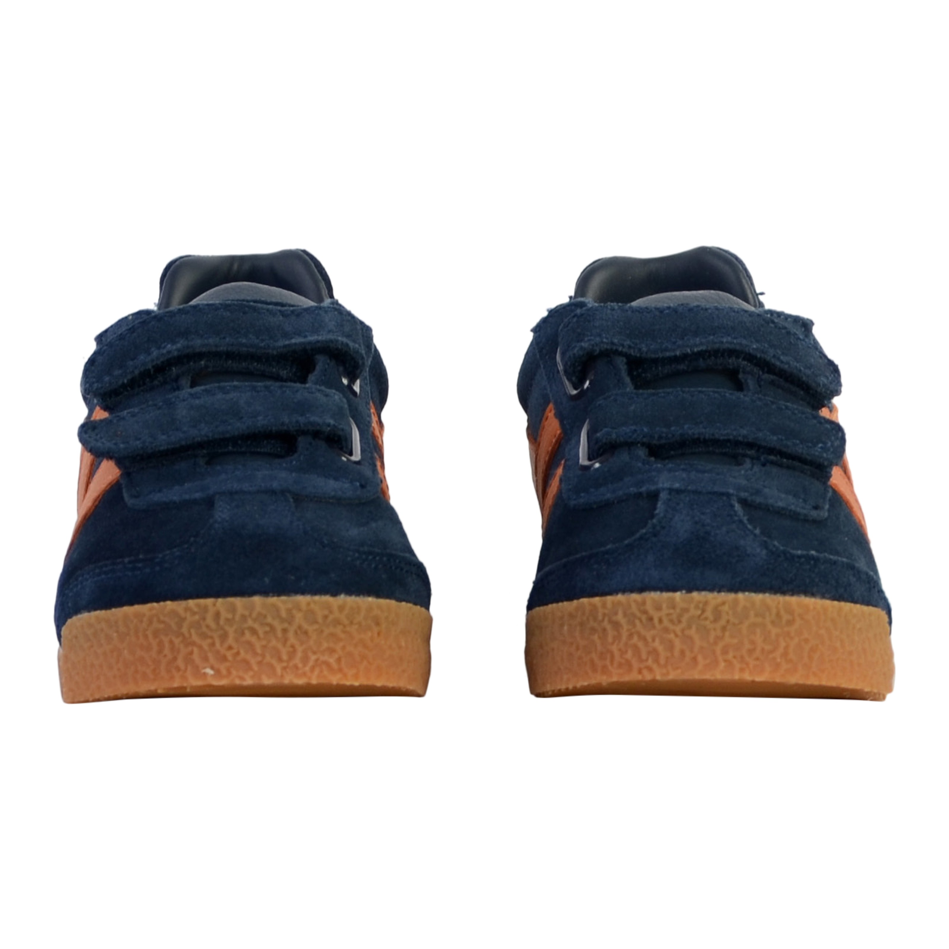 Children's leather sneakers with barrier strap GOLA Blue