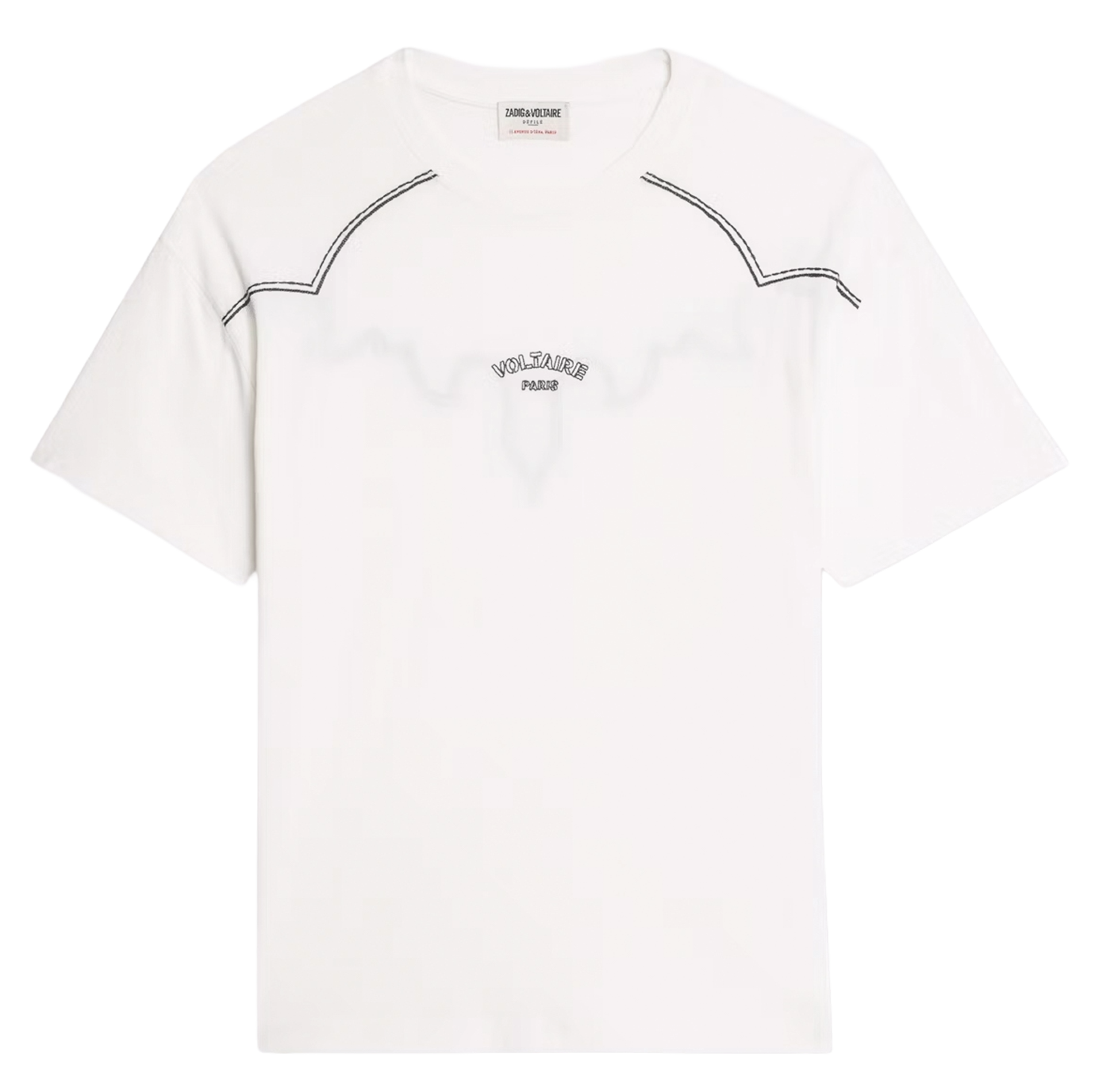 Tee-shirt oversize en coton sérigraphié ZADIG&amp;VOLTAIRE Blanc