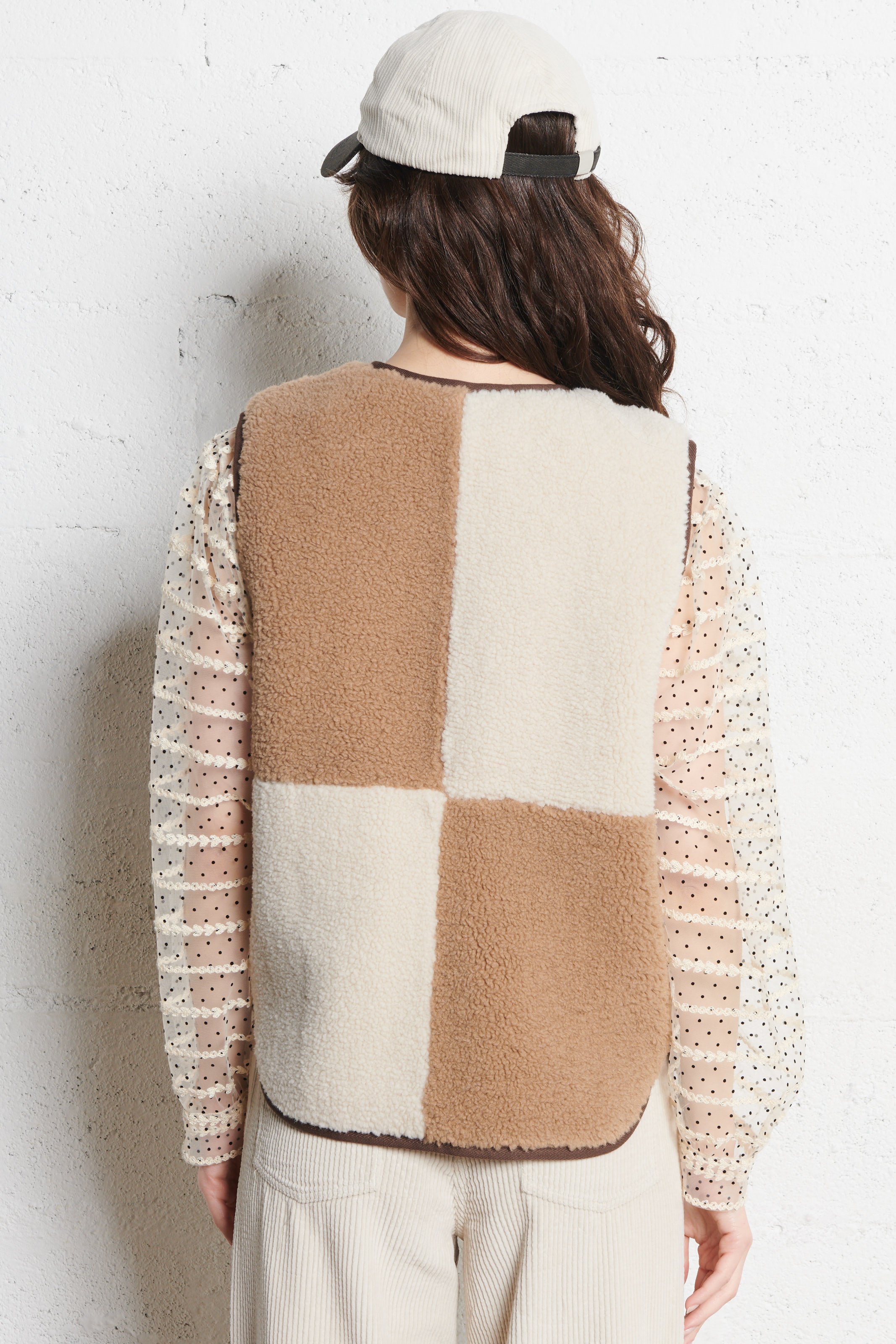 Gilet sherpa col rond  HARTFORD Multicolore