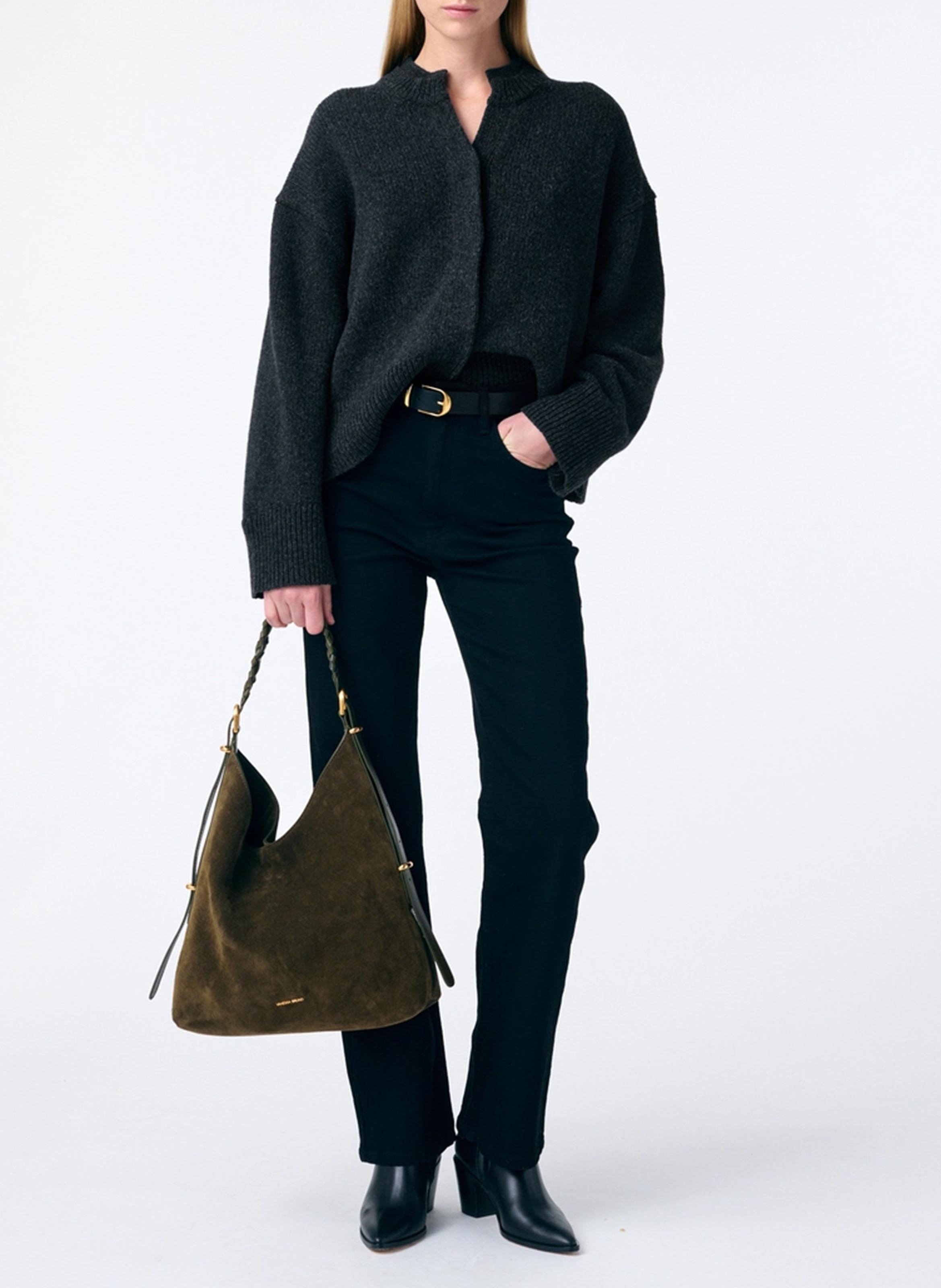 Round-neck wool cardigan VANESSA BRUNO Grey