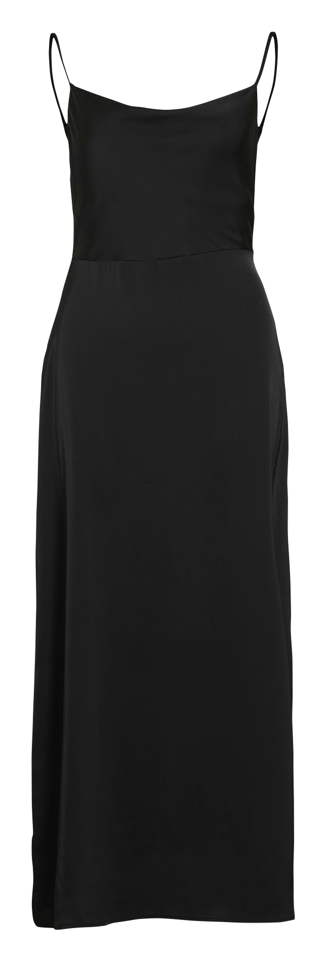 Robe longue satinée VILA Noir