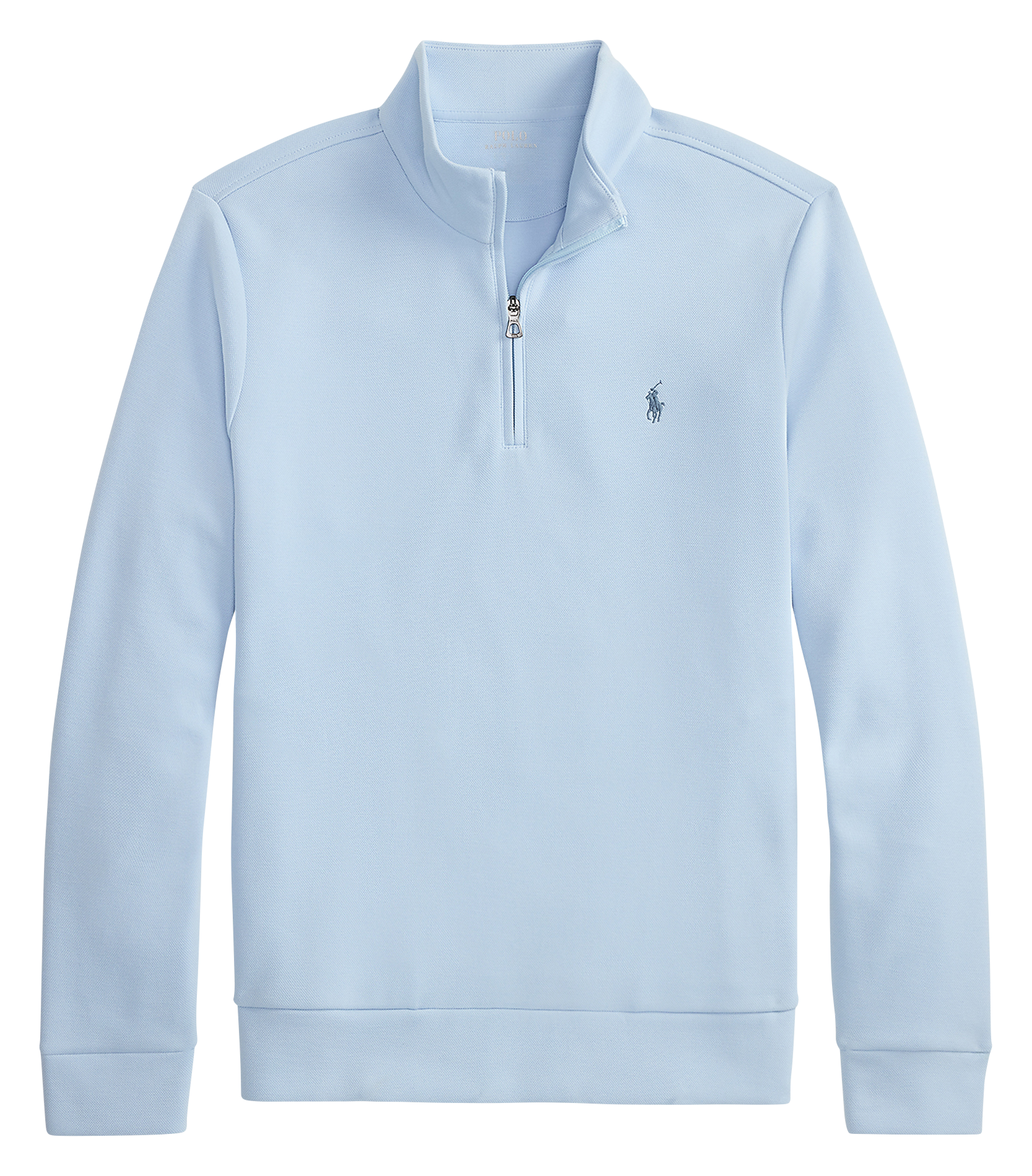 Straight high-neck cotton-blend sweater POLO RALPH LAUREN Blue