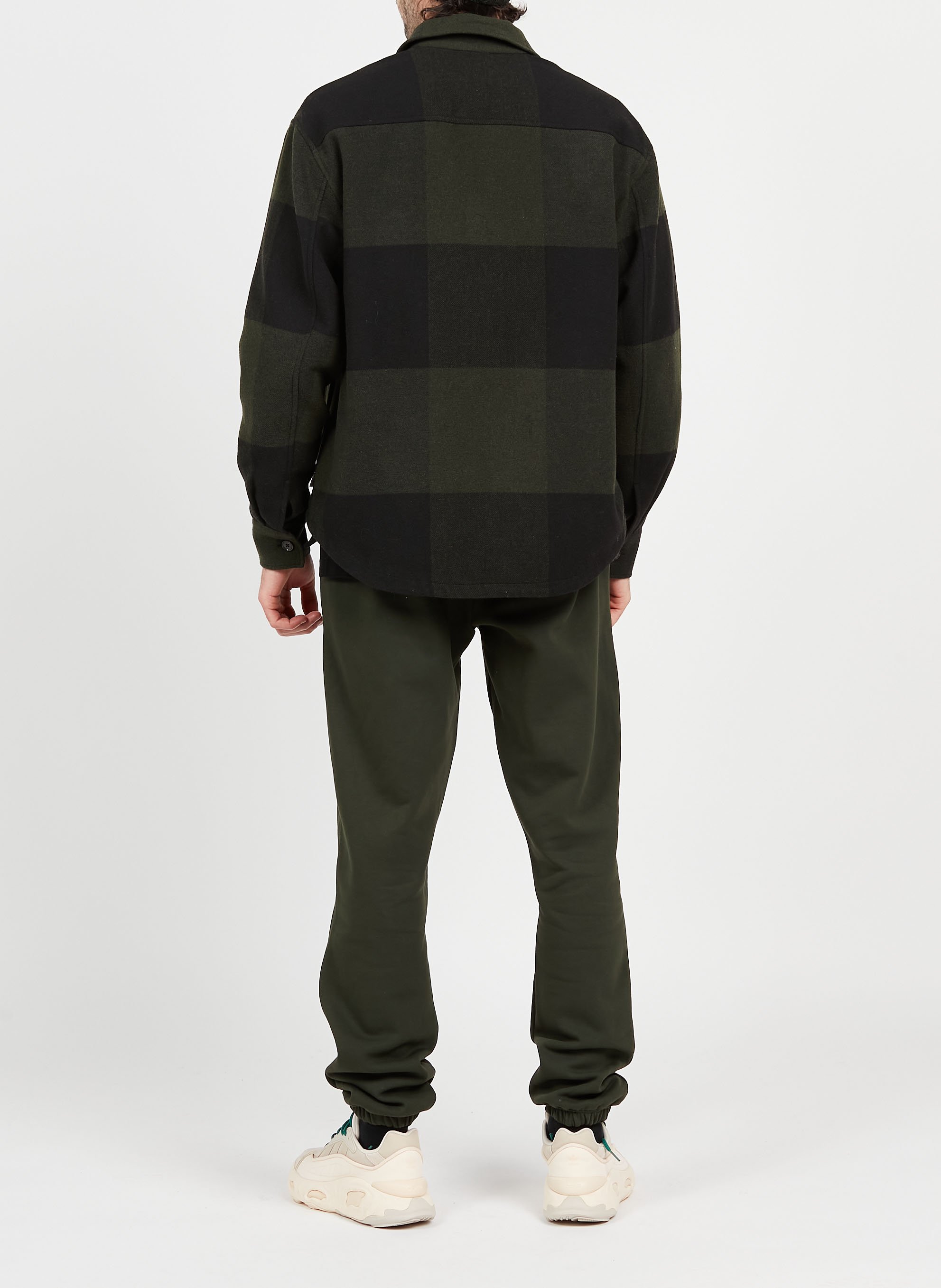 Veste chemise col classique rayée en coton mélangé  LES DEUX Vert