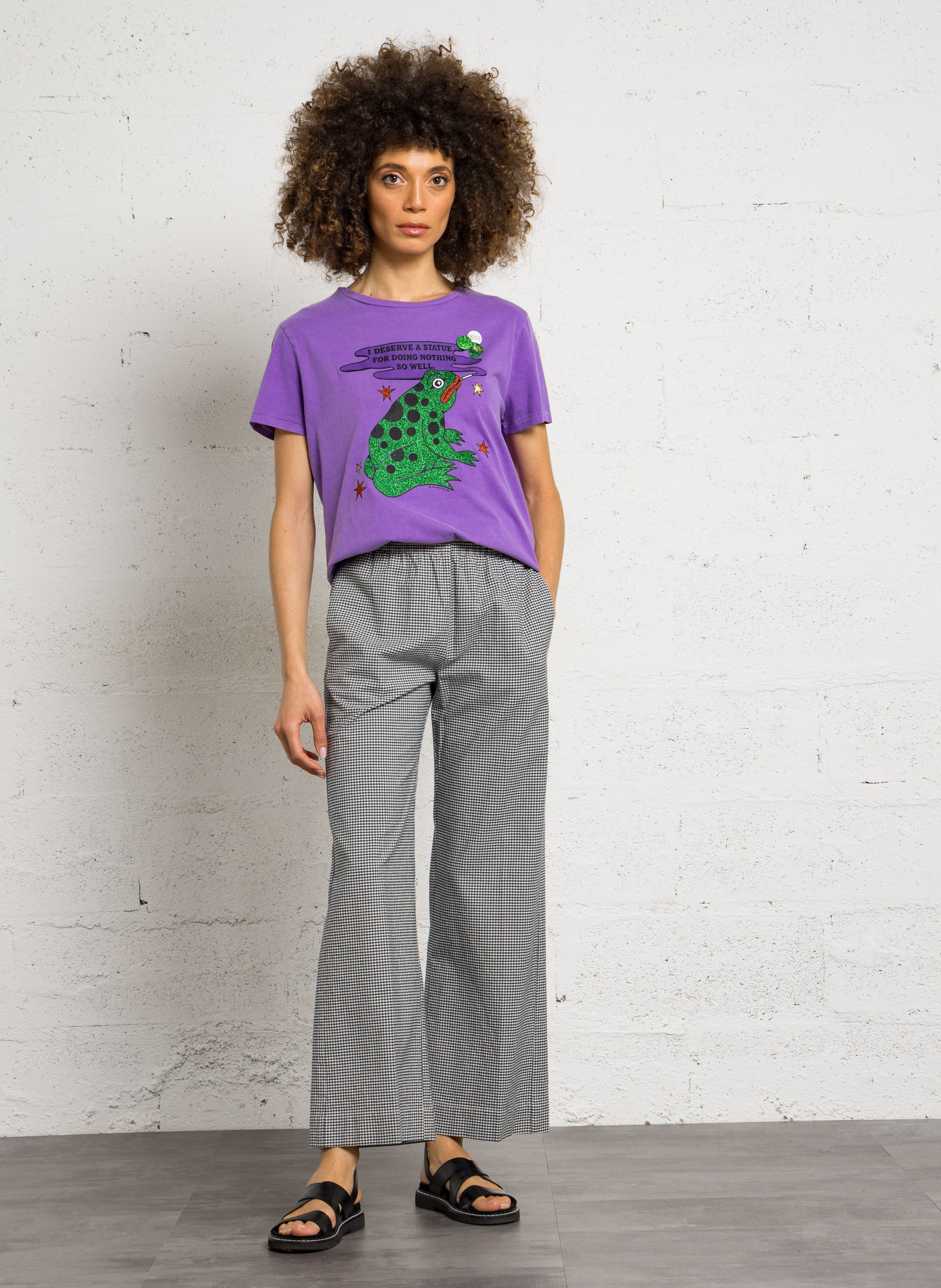 Pantalon large à carreaux de Vichy HARTFORD Multicolore