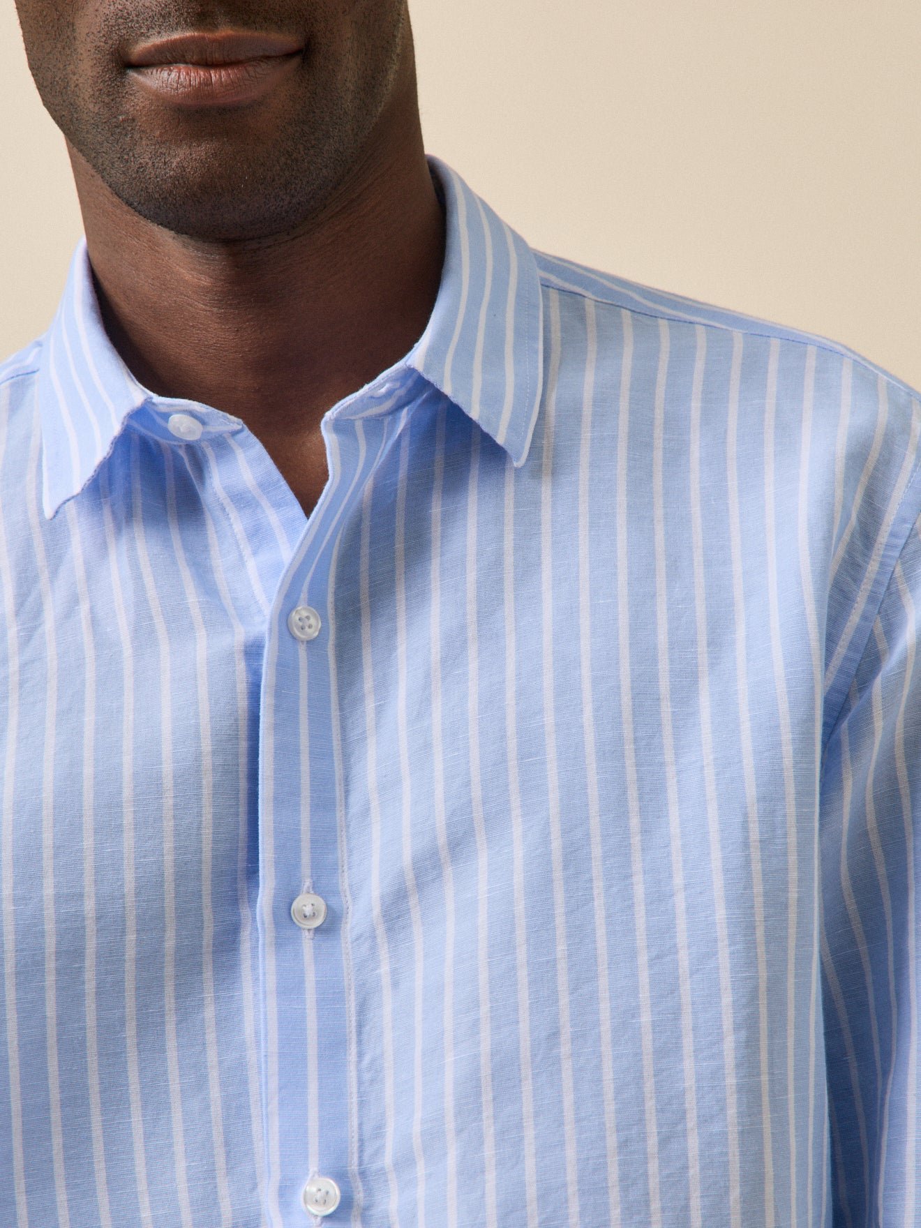 Contemporary cut striped shirt CYRILLUS Blue