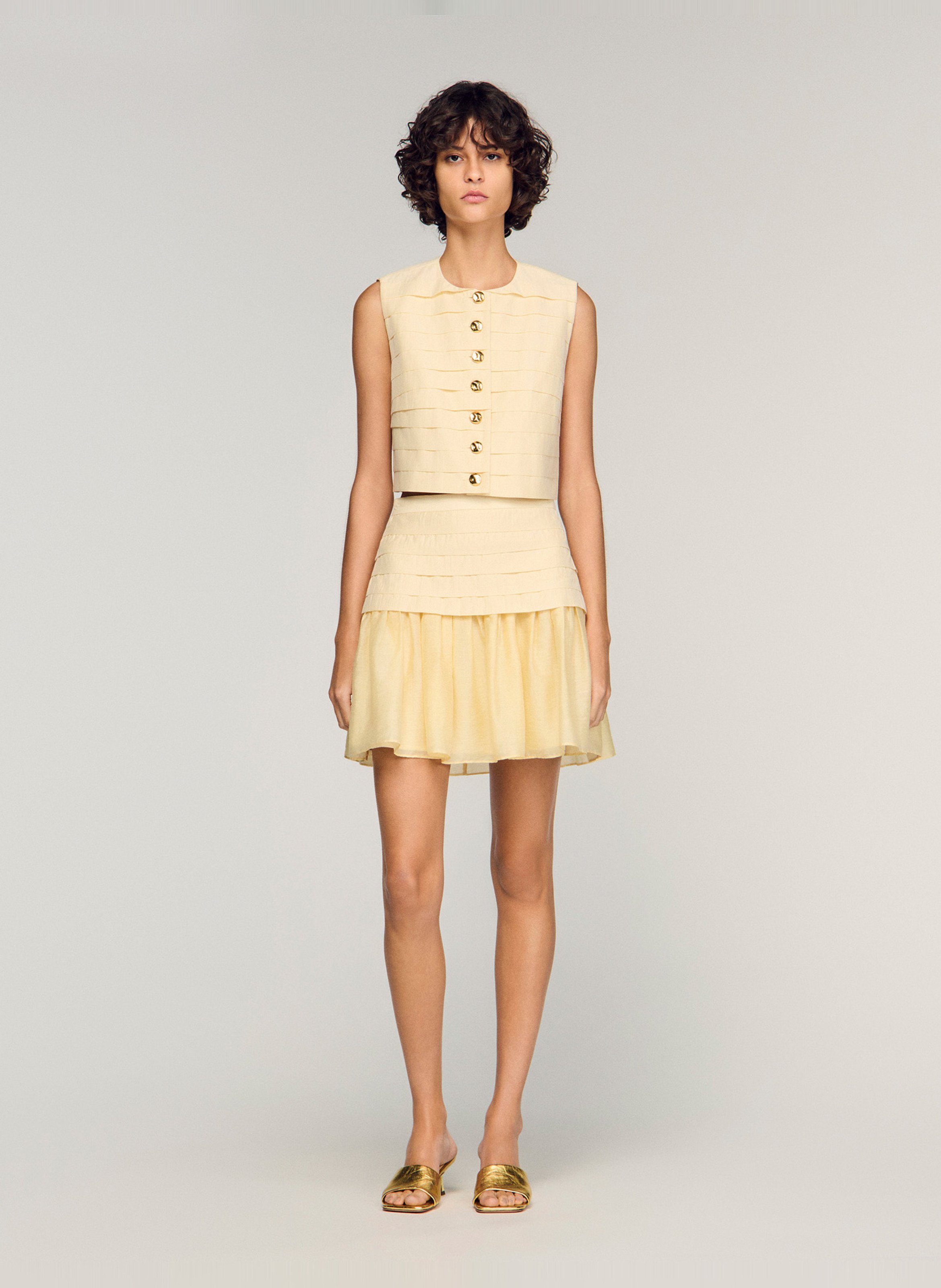 Flared skirt SANDRO Beige