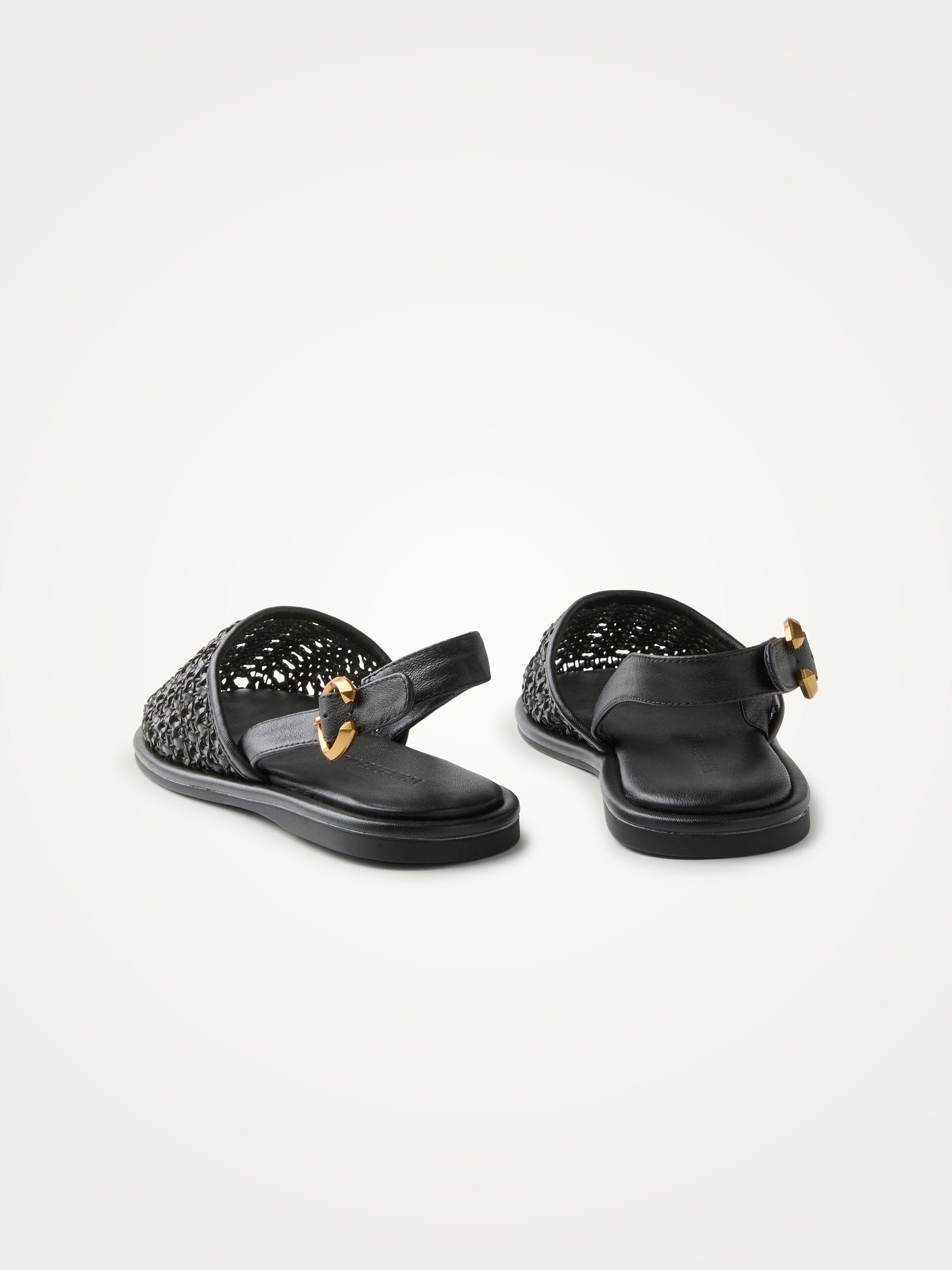 Woven slingback sandals with strap VANESSA WU Black