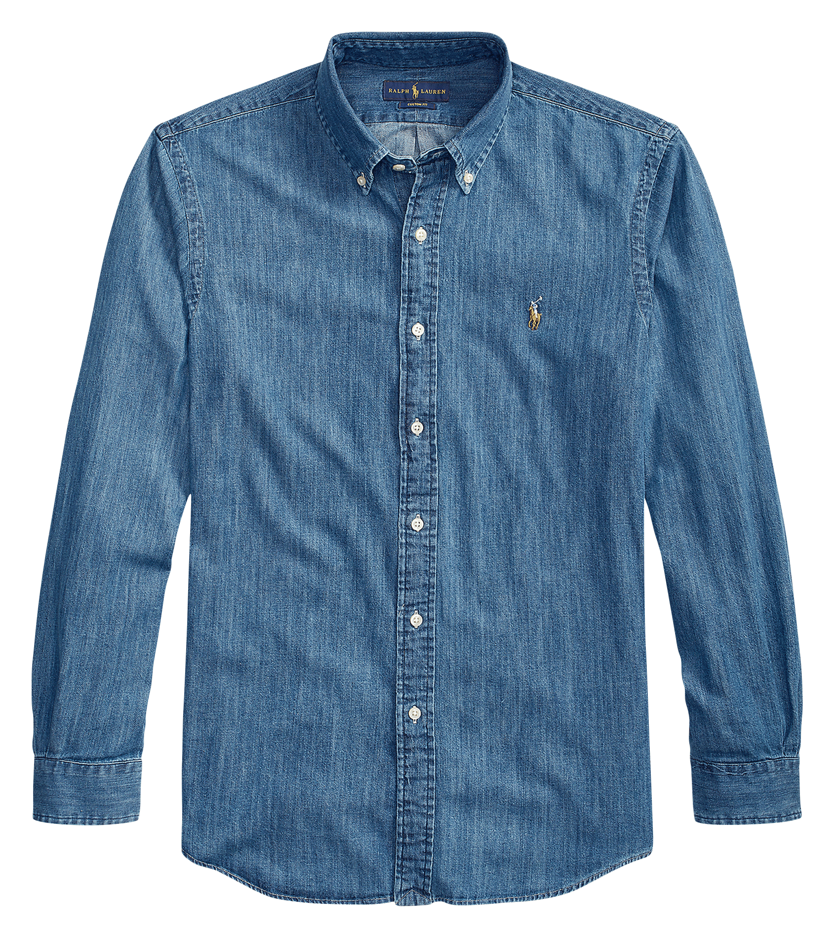 Chemise droite en coton POLO RALPH LAUREN Bleu
