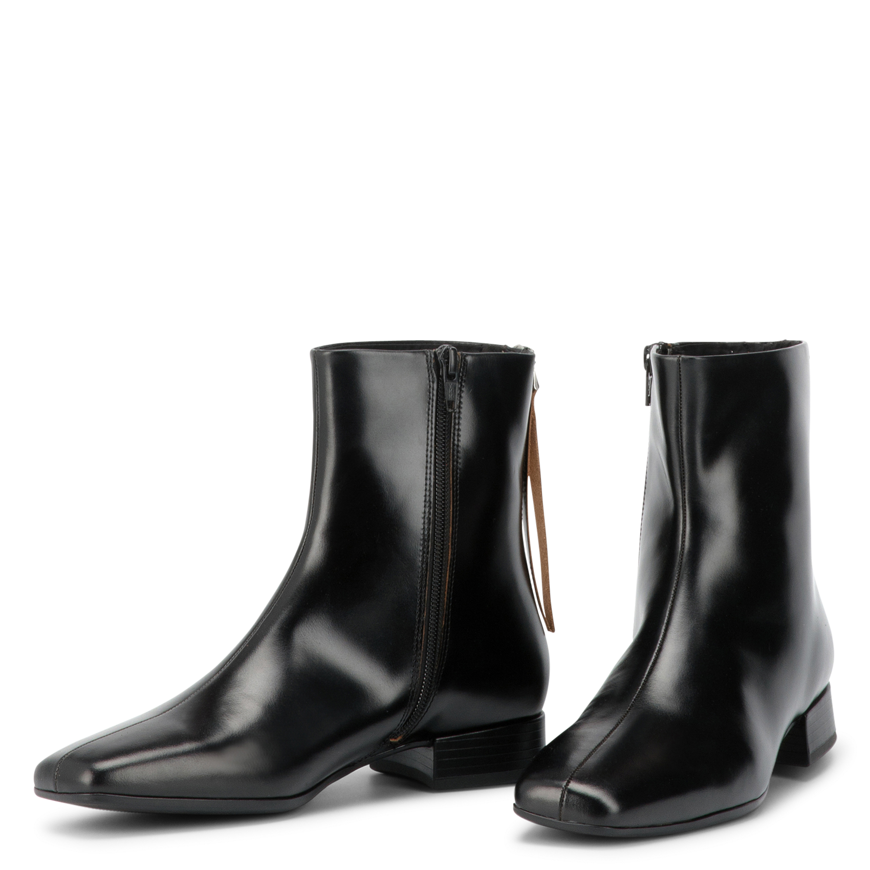 Leder Stiefeletten mit Reißverschluss VAGABOND Schwarz