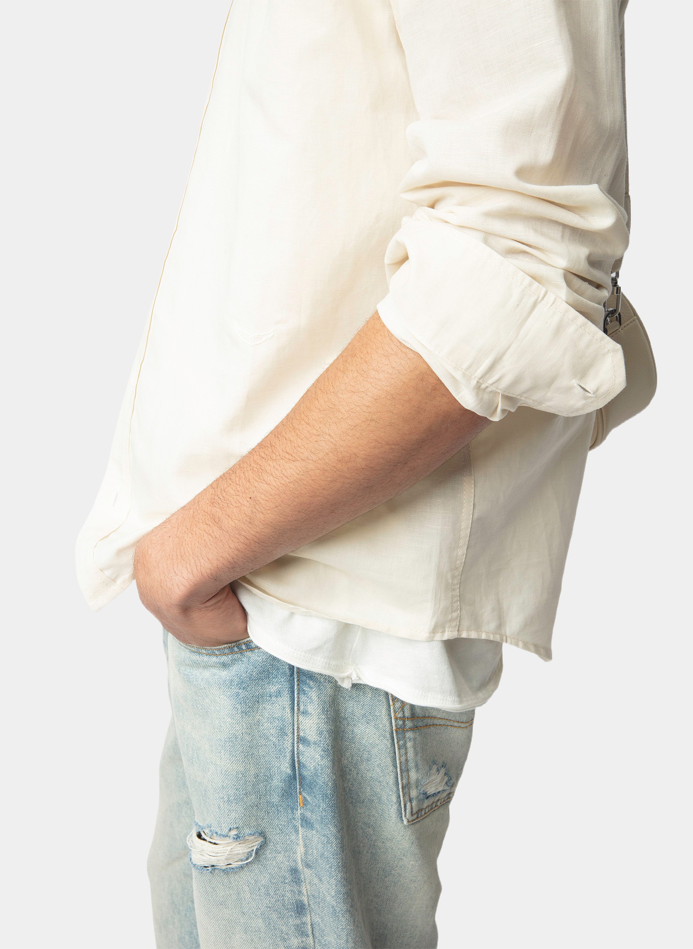 Bluse aus Leinen-Mix ZADIG&VOLTAIRE Beige