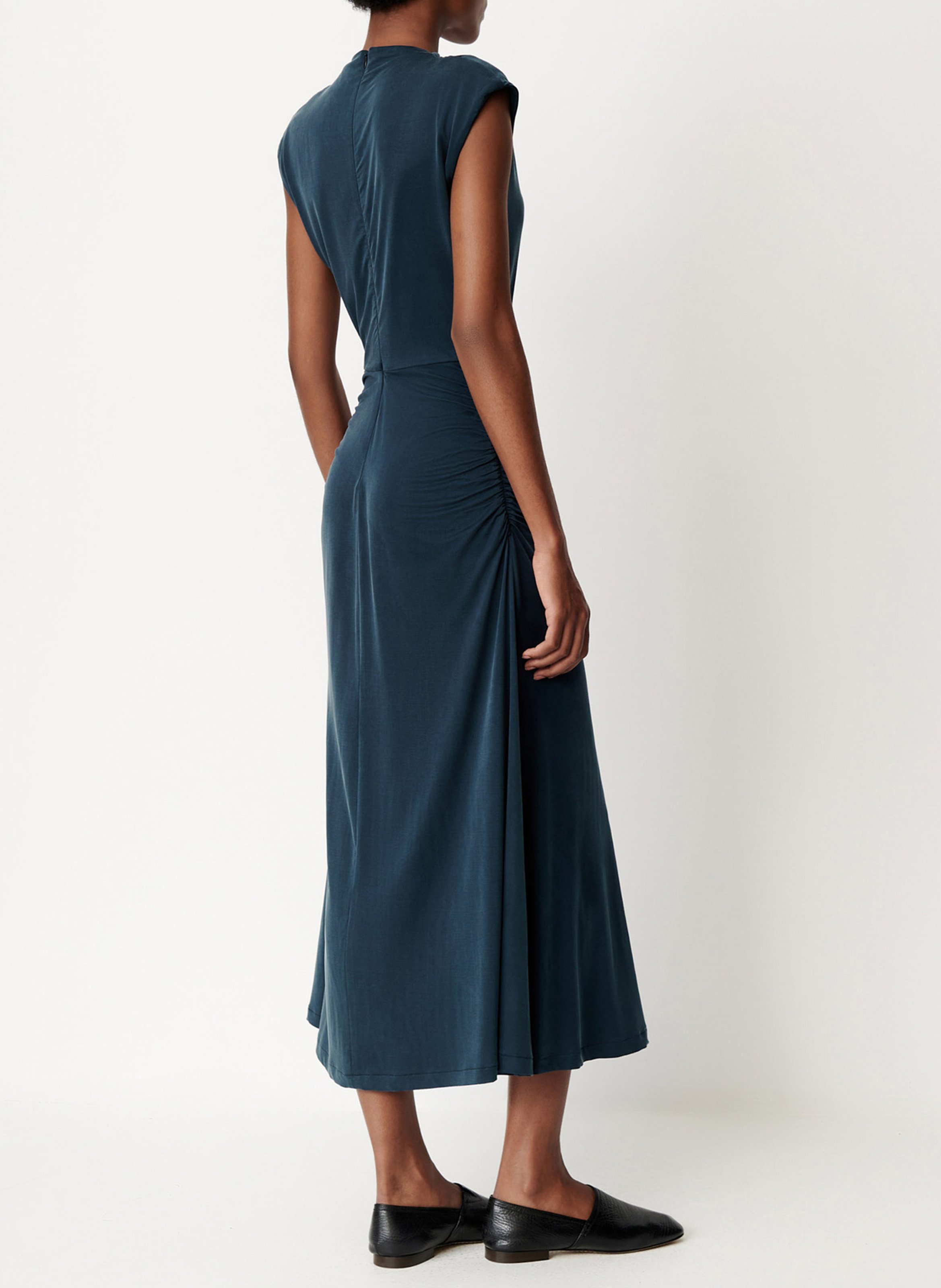 Fitted long dress SESSUN Blue