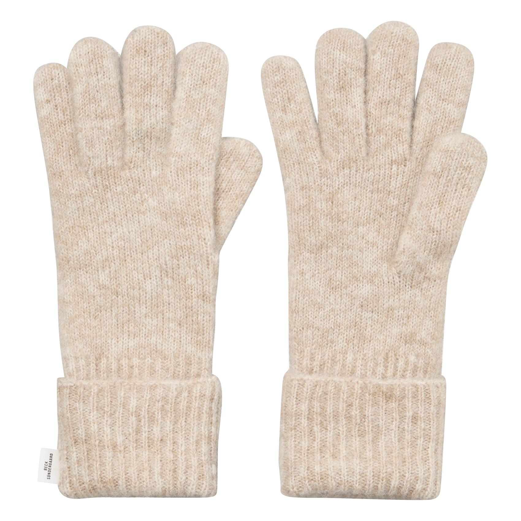 Einfarbige Handschuhe aus einer Mischung von Wolle. BECKSONDERGAARD Beige