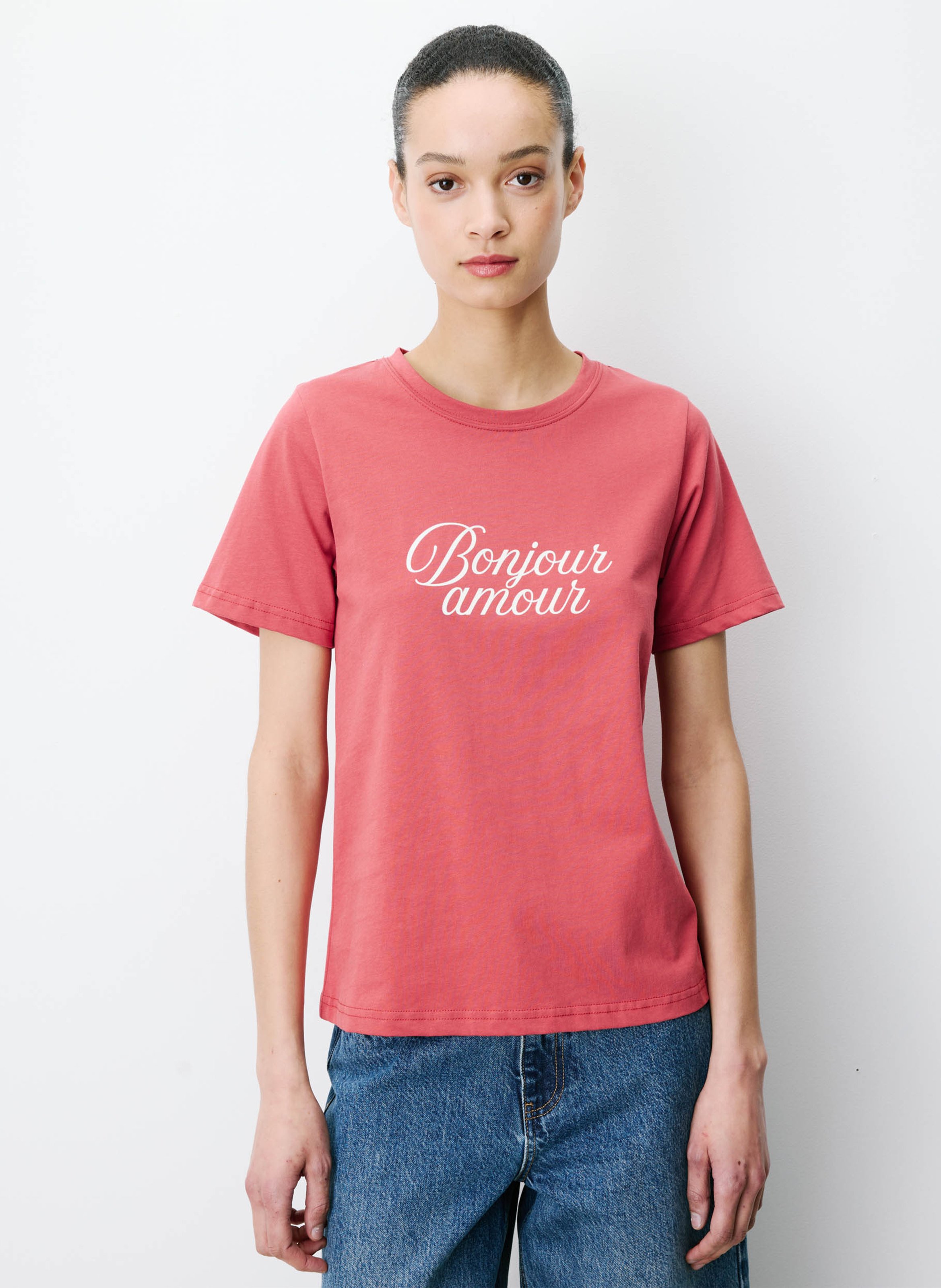 Tee-shirt col rond en coton GRACE ET MILA