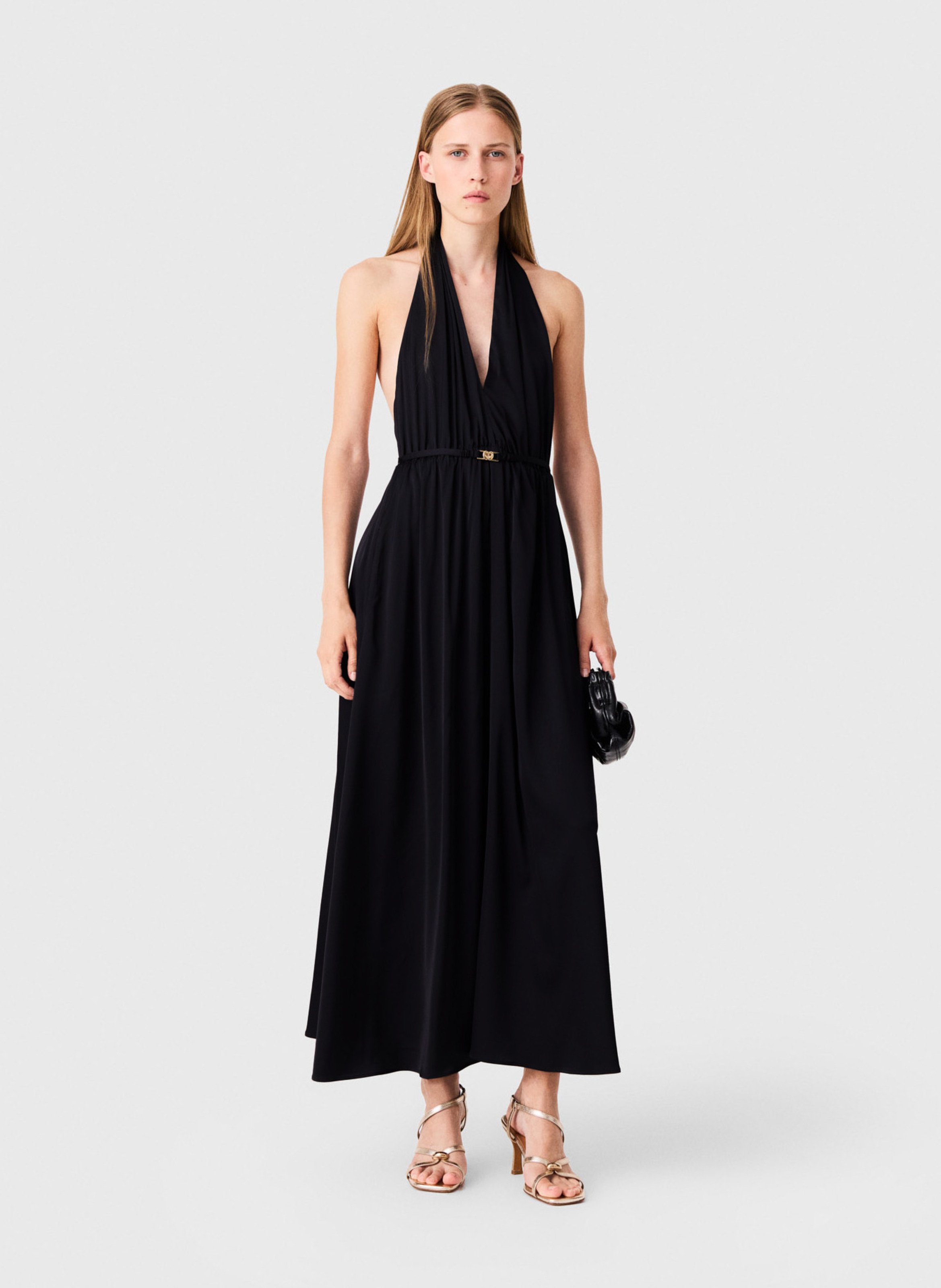 Long flared dress MAJE Blue