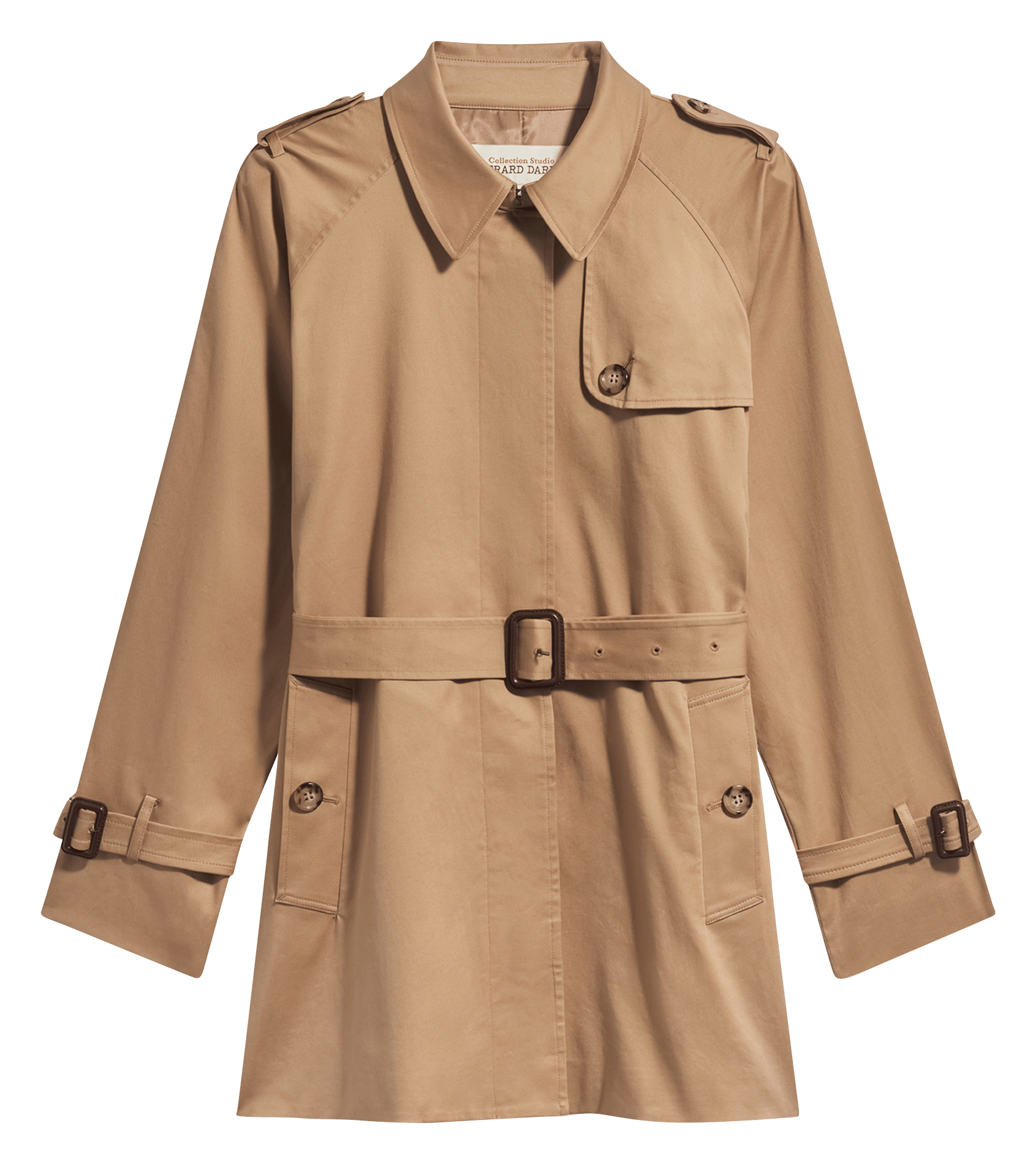 Buttoned belted trench coat GERARD DAREL Beige
