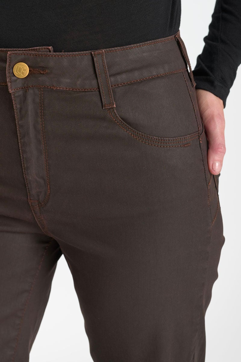 Jeans loose, large pulp wide leg , 7/8ème LE TEMPS DES CERISES Marron