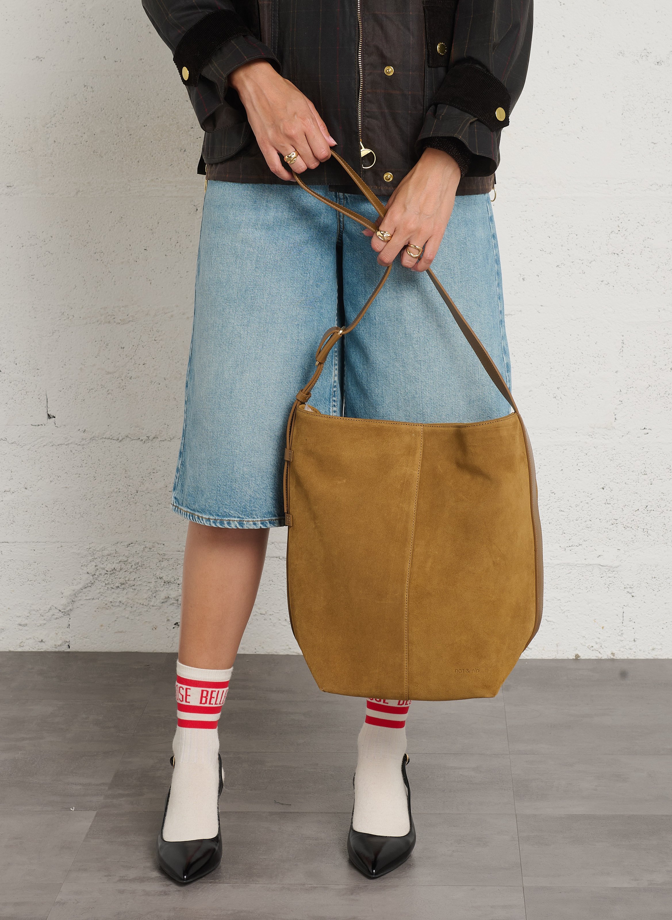 Buideltas van leer NAT & NIN Bruin