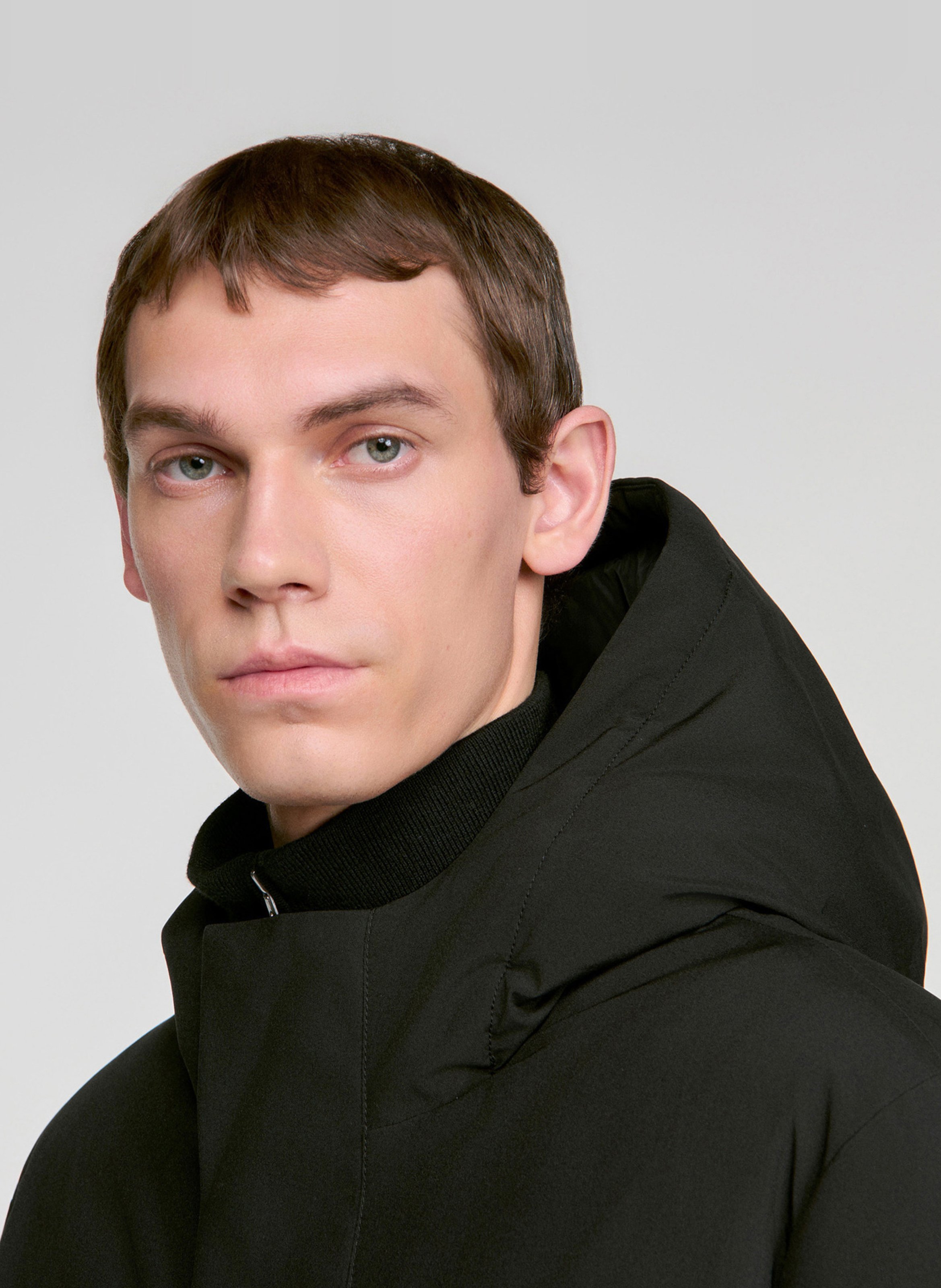 Parka col montant à capuche SANDRO Noir